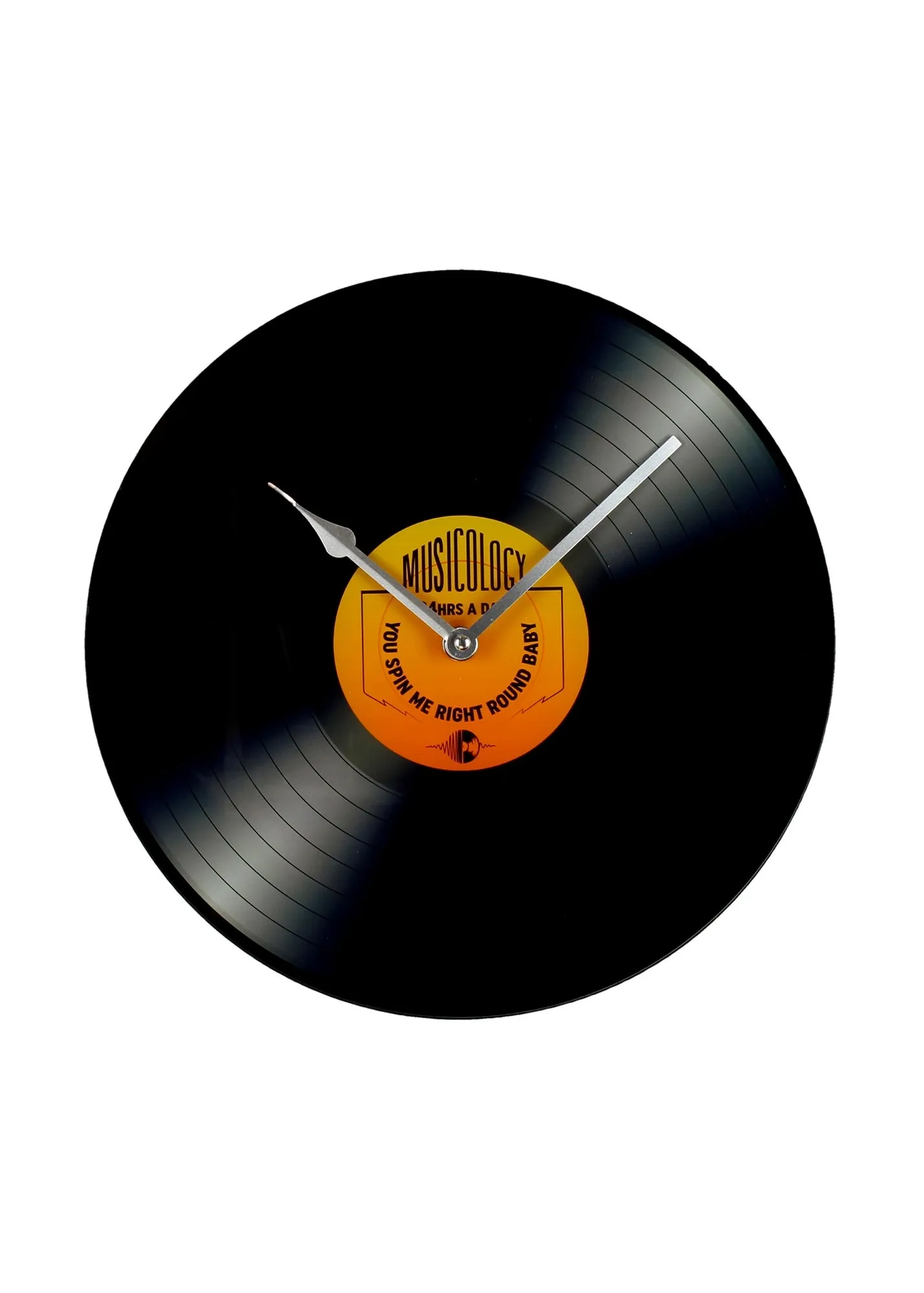 Vinyl Record Wall Clock - Black, Glass product