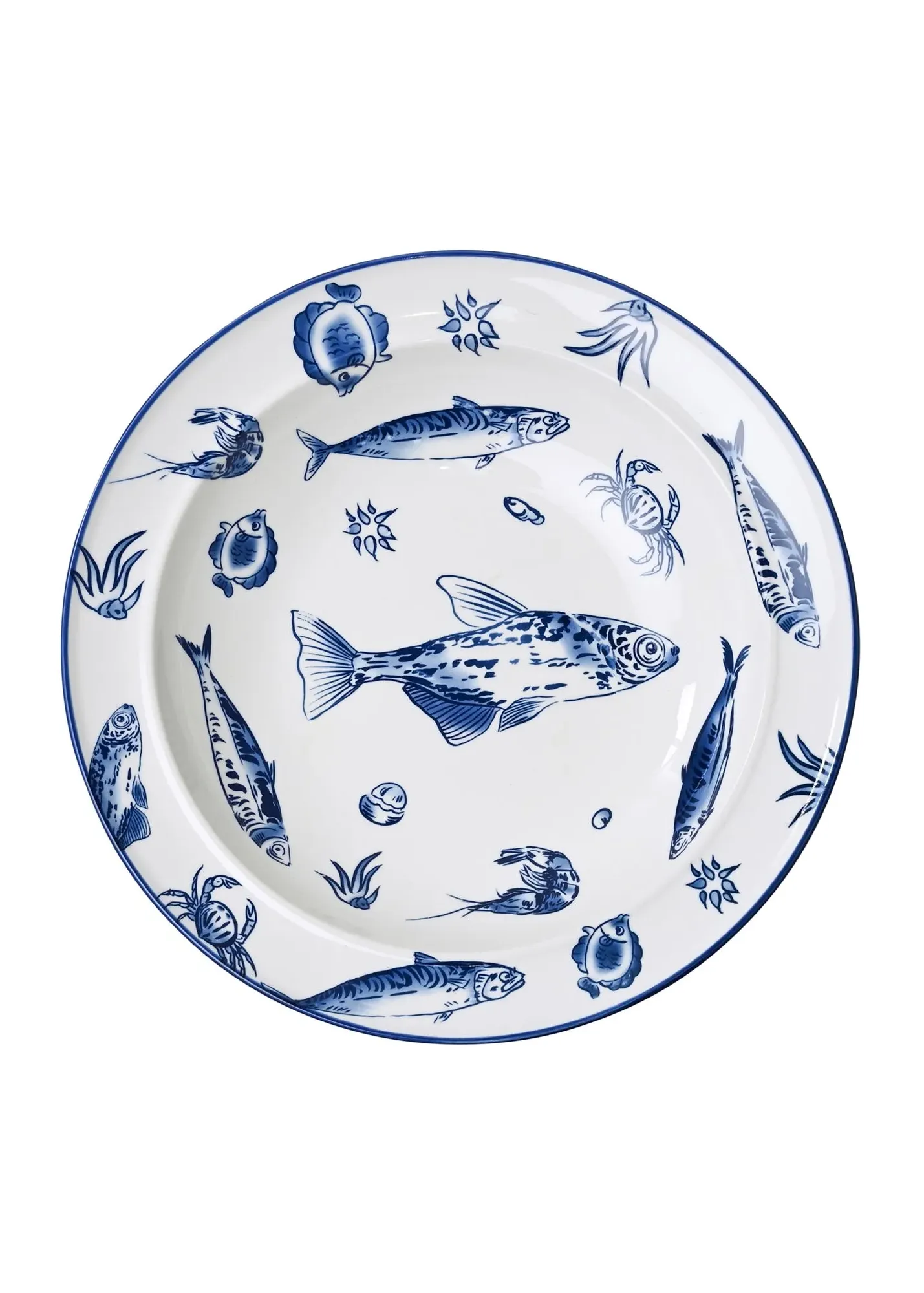 Fish Design Deep Bottom Plate - Multi, Ceramic product