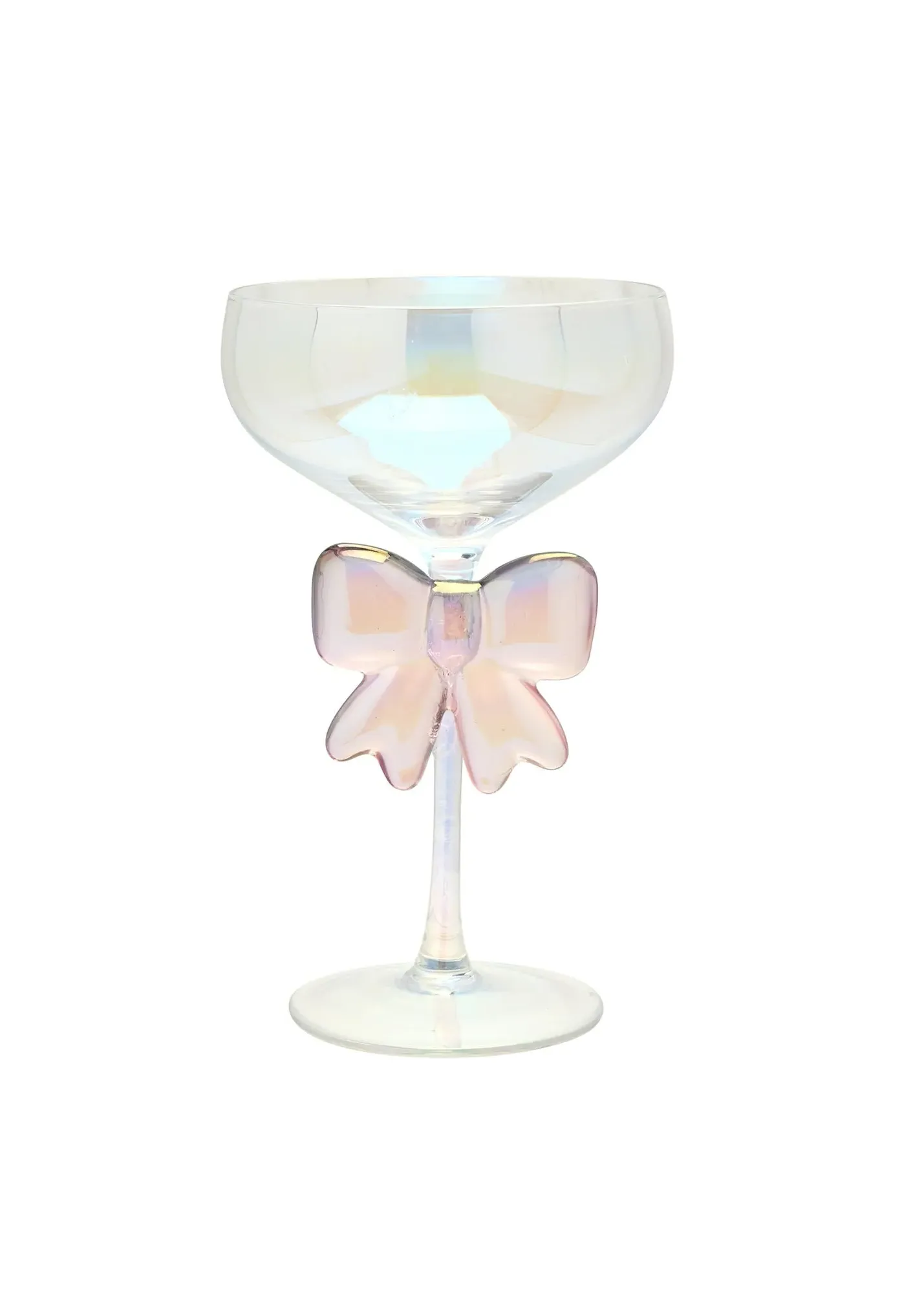 Iridescent Bow Martini Glass - White, Glass product