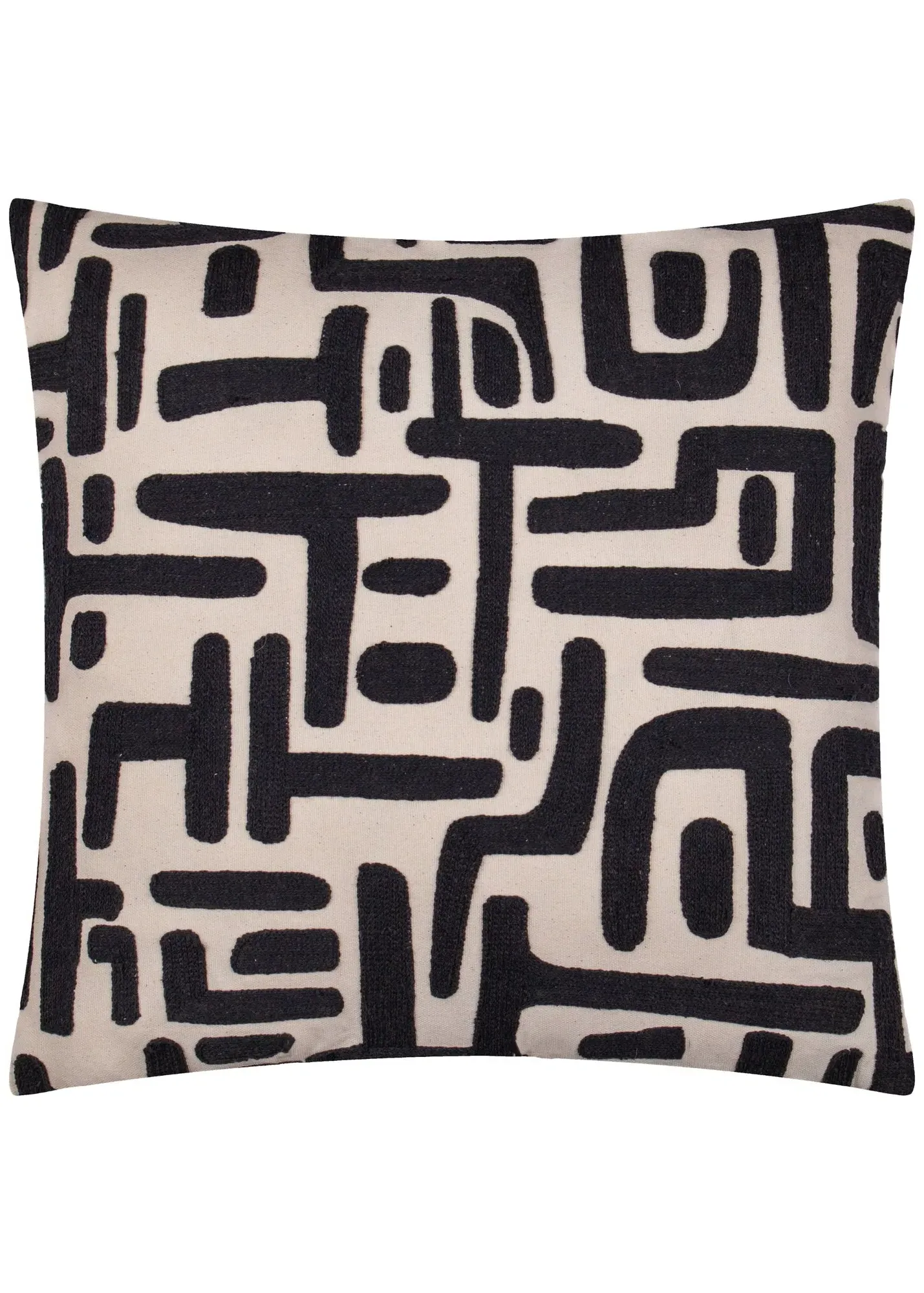 Brooke Embroidered Square Cushion - White, Cotton product