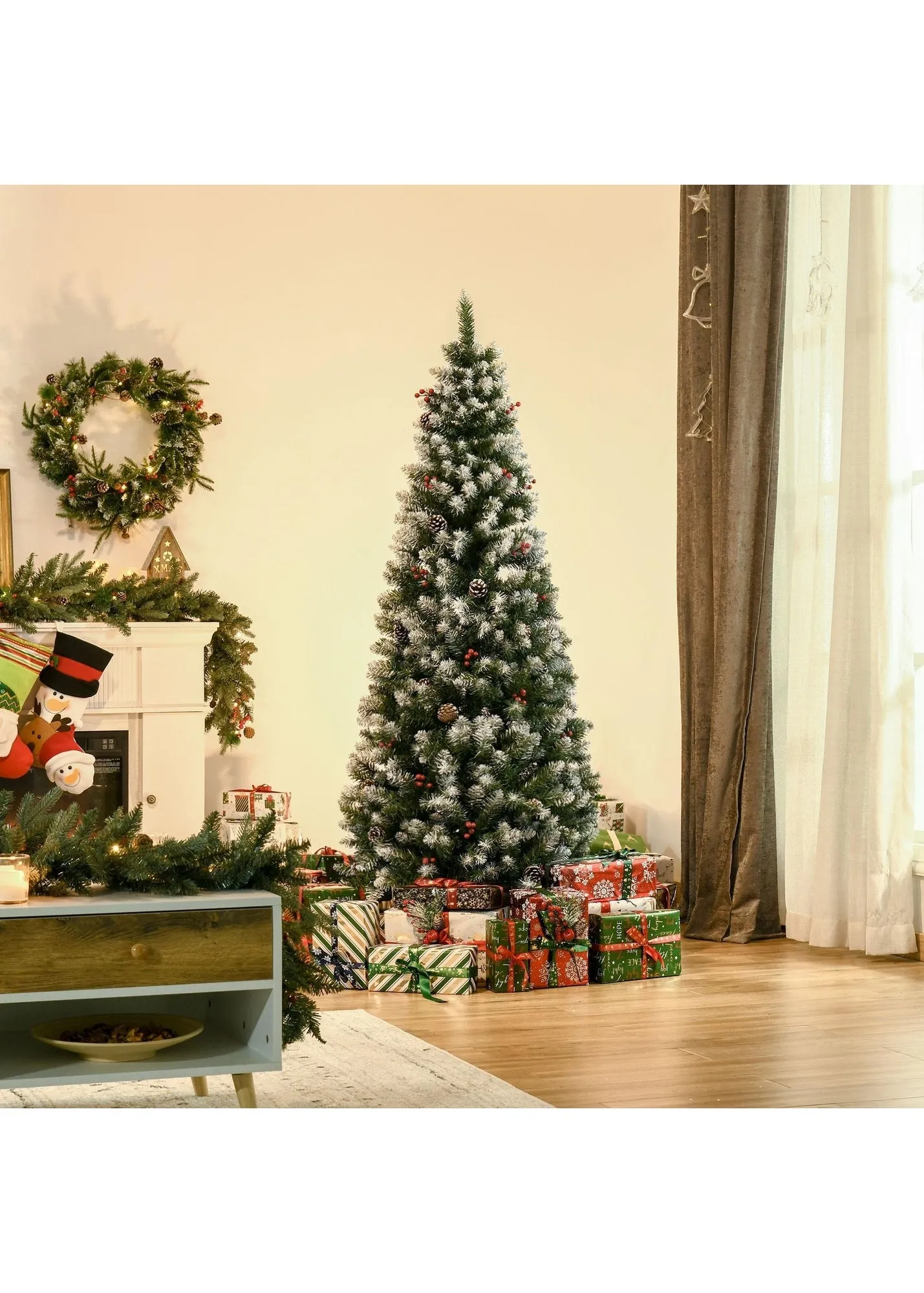 Pinecone 6FT Artificial Christmas Tree - Green, PVC product