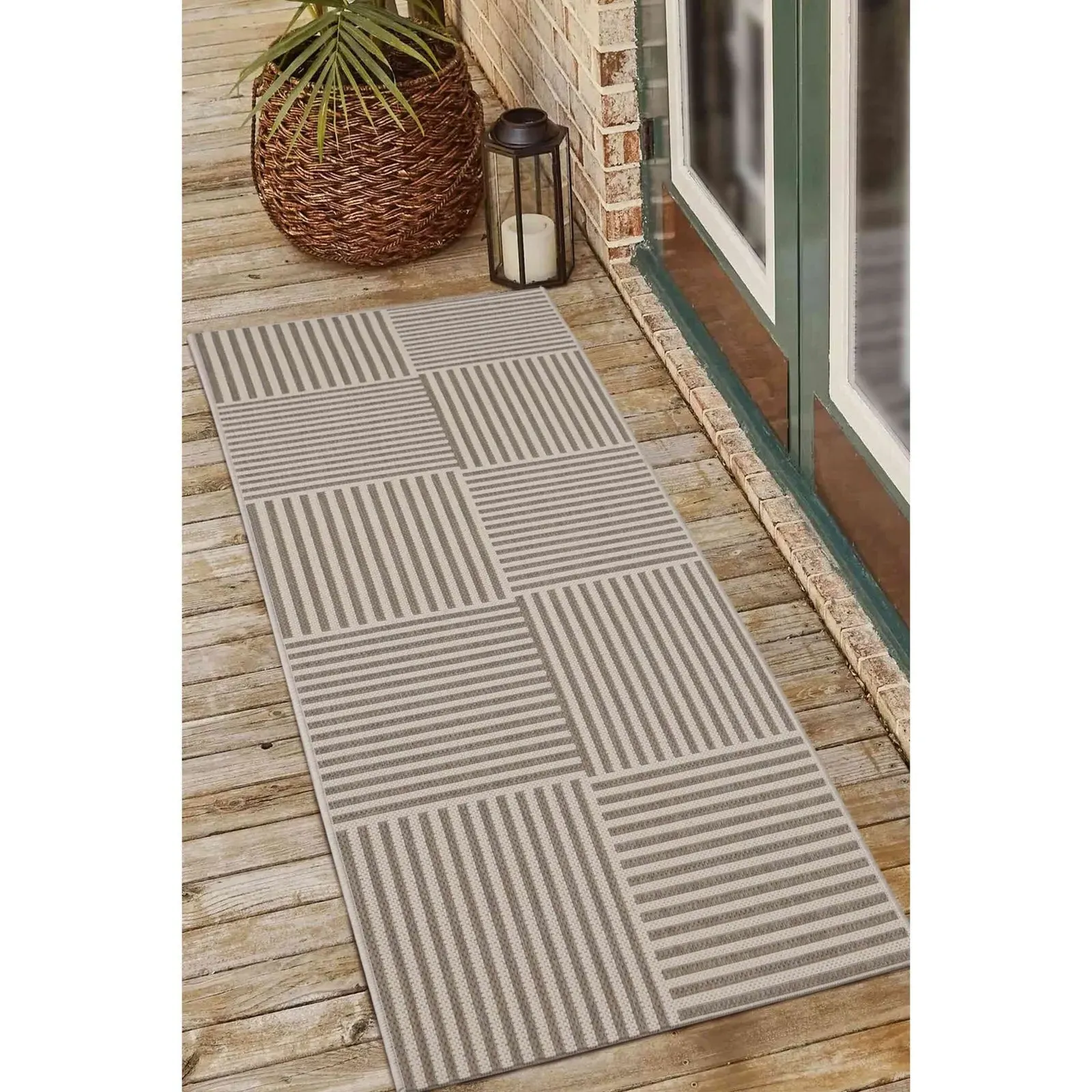County Collection Multistripe Runner Rug - Natural, Flatweave product