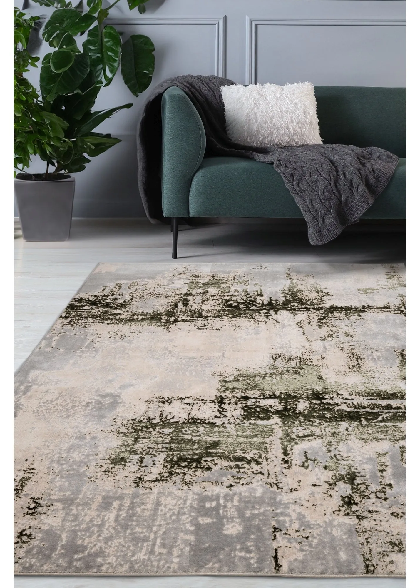 Dusk 120x170 Rug - Green, Polyester product