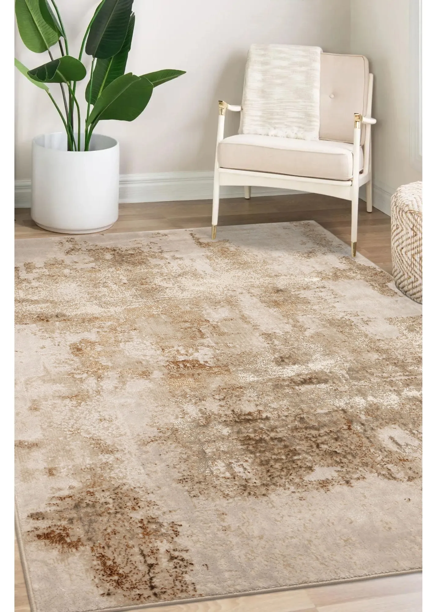 Dusk Rug 120x170 - Beige, Polyester product