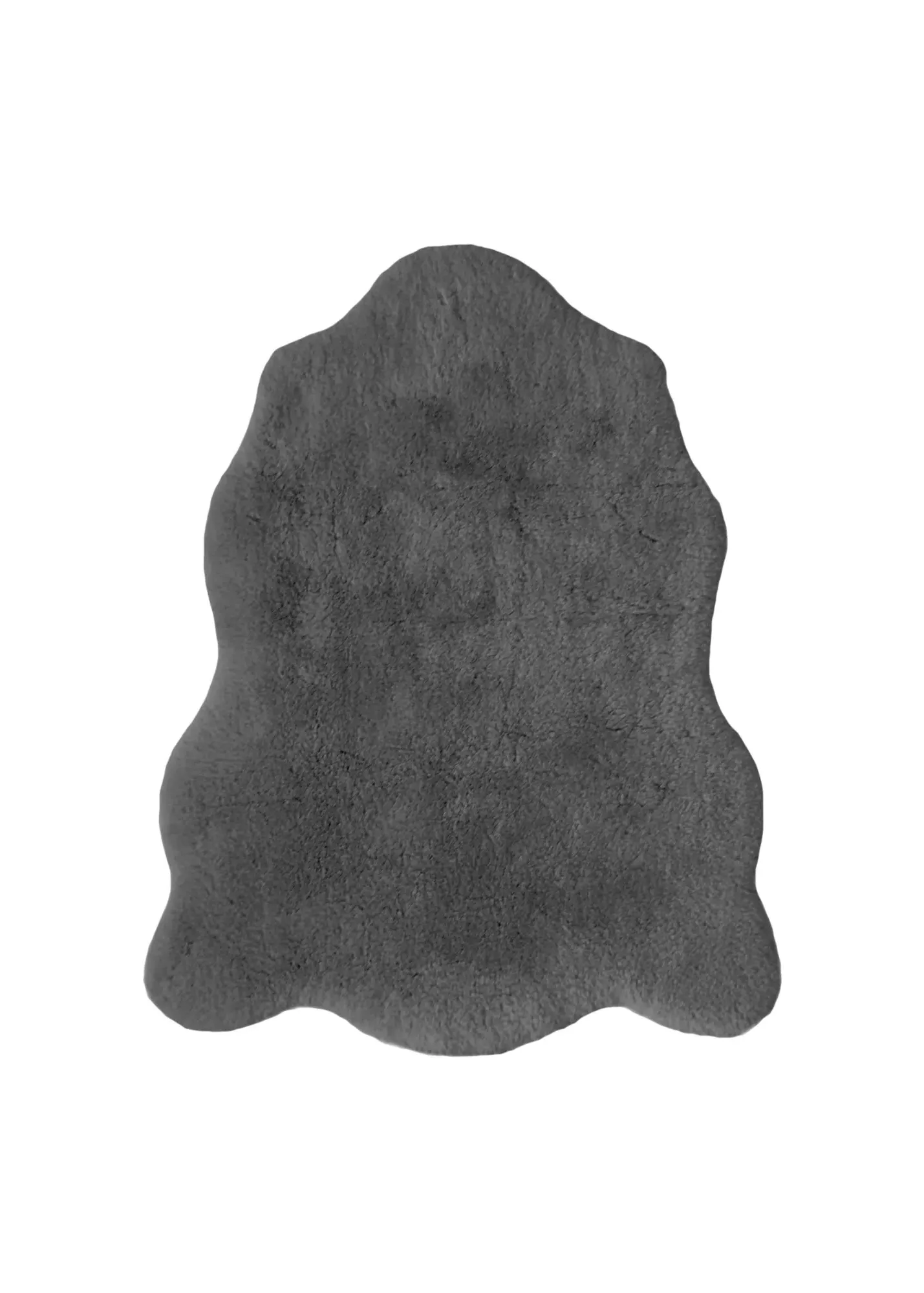 Faux Fur Single Rug - Grey, Polyester product