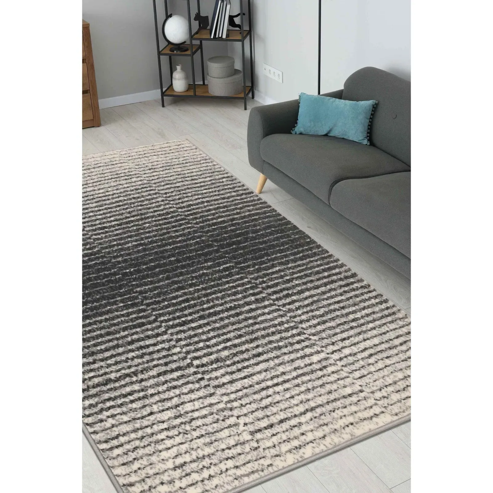 Graduated Stripe Rug - Grey, Polypropylene product