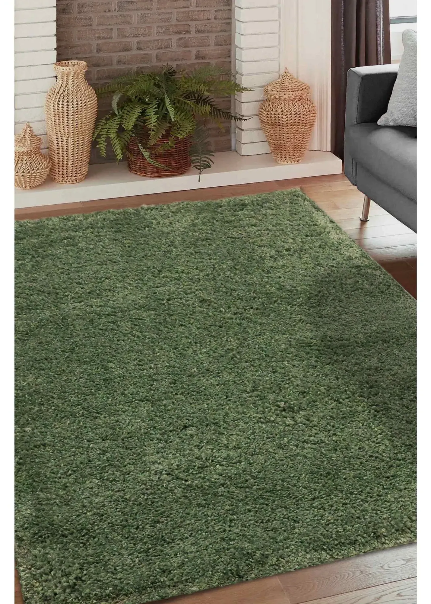 Jazz Shaggy Rug - Green, Polypropylene product