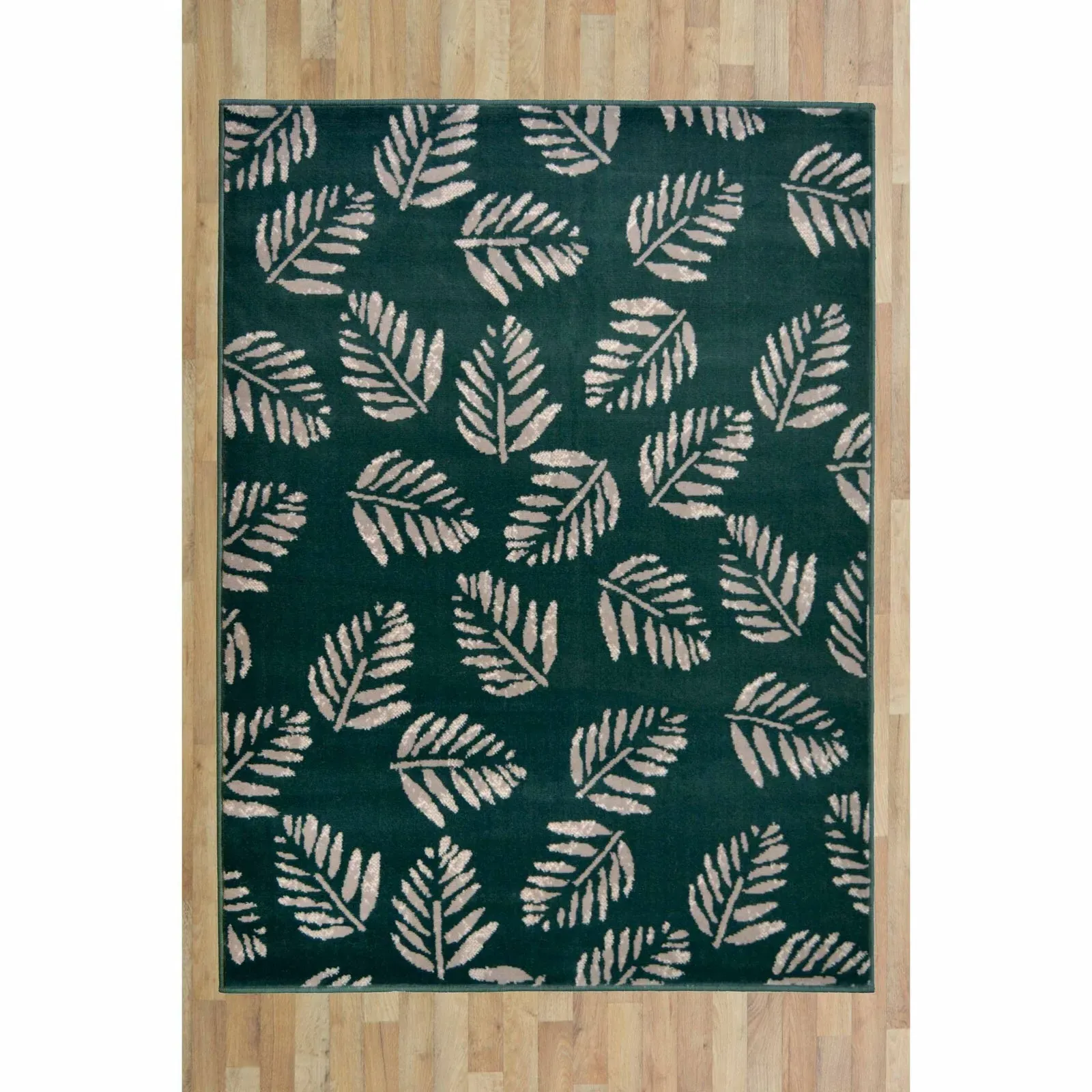 Maestro Leaf Print Rug - Green, Polypropylene product