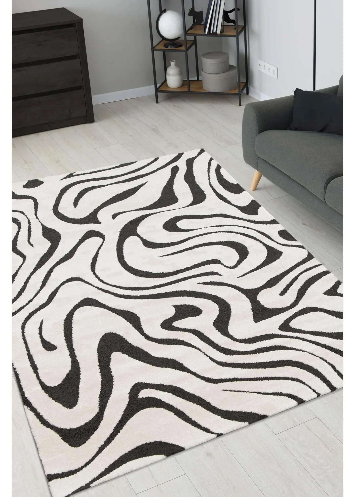 Reef Ripple Mono Rug - White, Polypropylene product