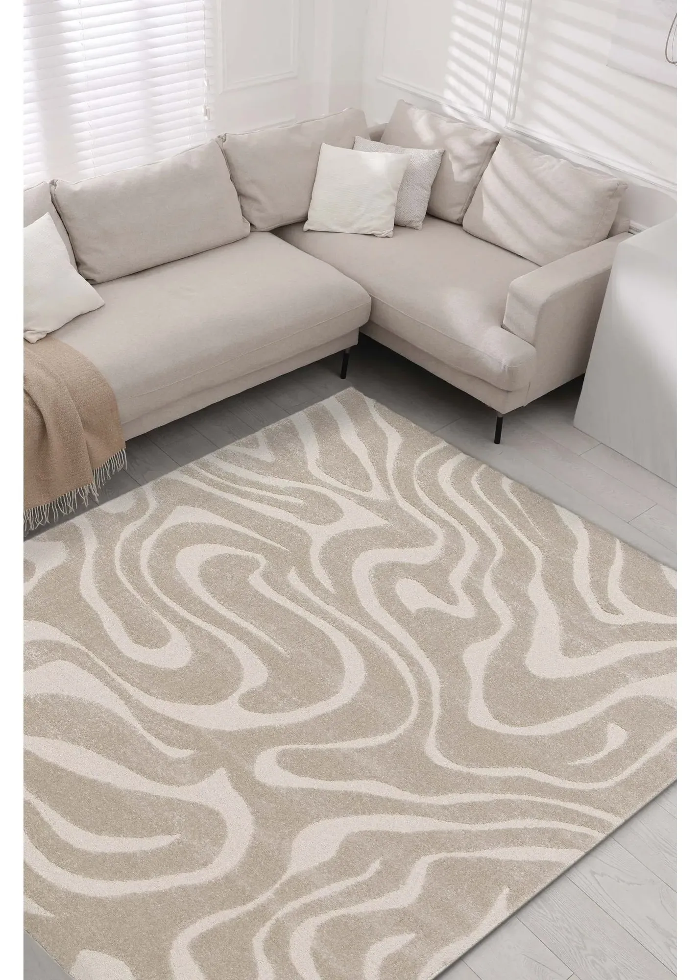 Reef Ripple Rug - Natural, Polypropylene product