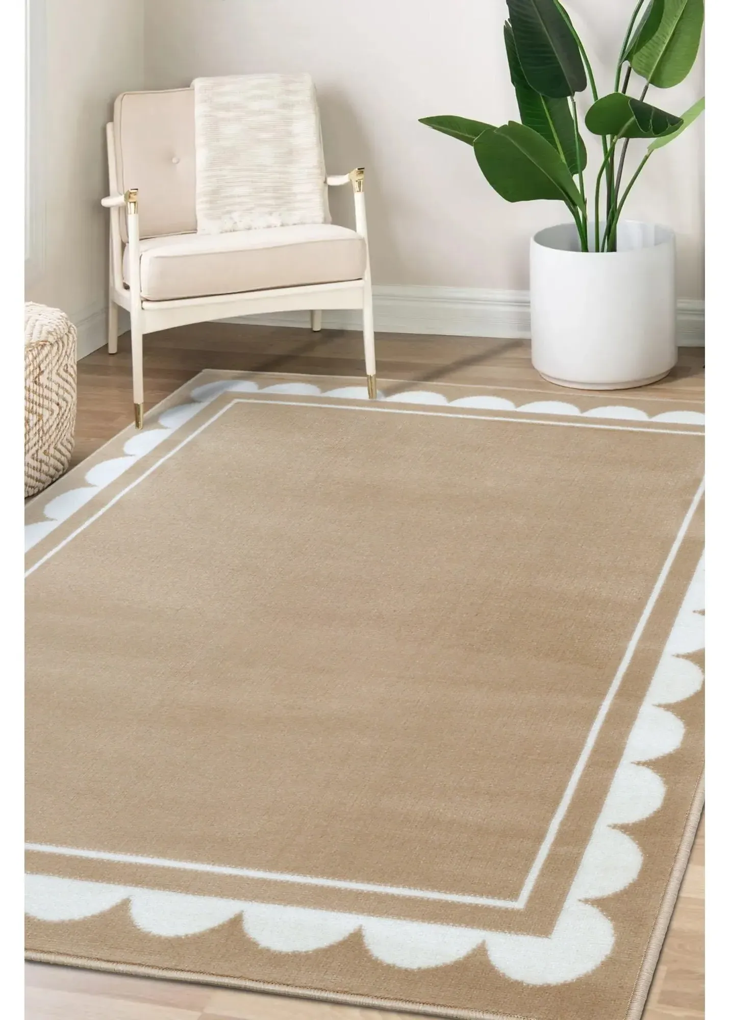 Scallop Rug - Beige, Polypropylene product