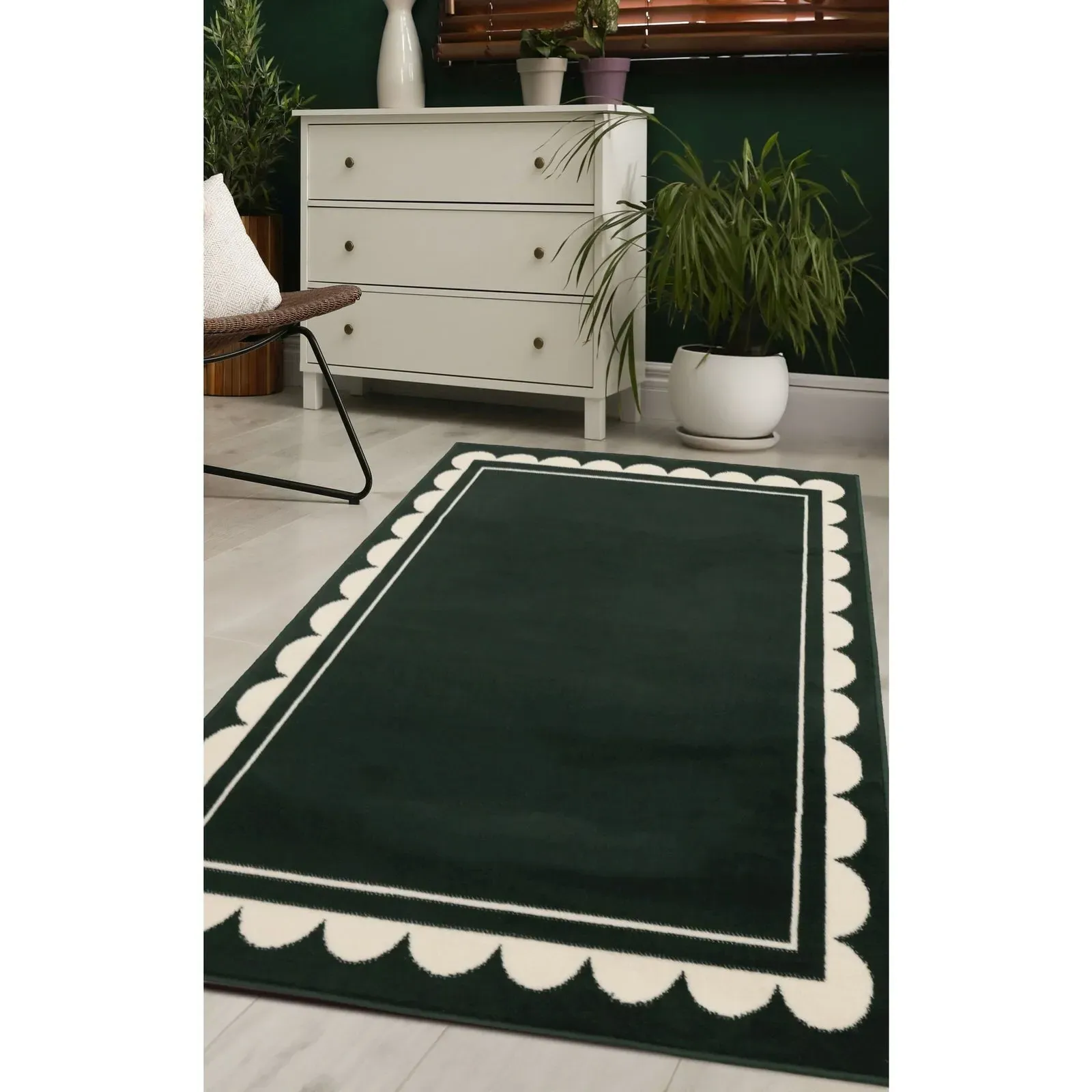 Scallop Rug - Green, Polypropylene product