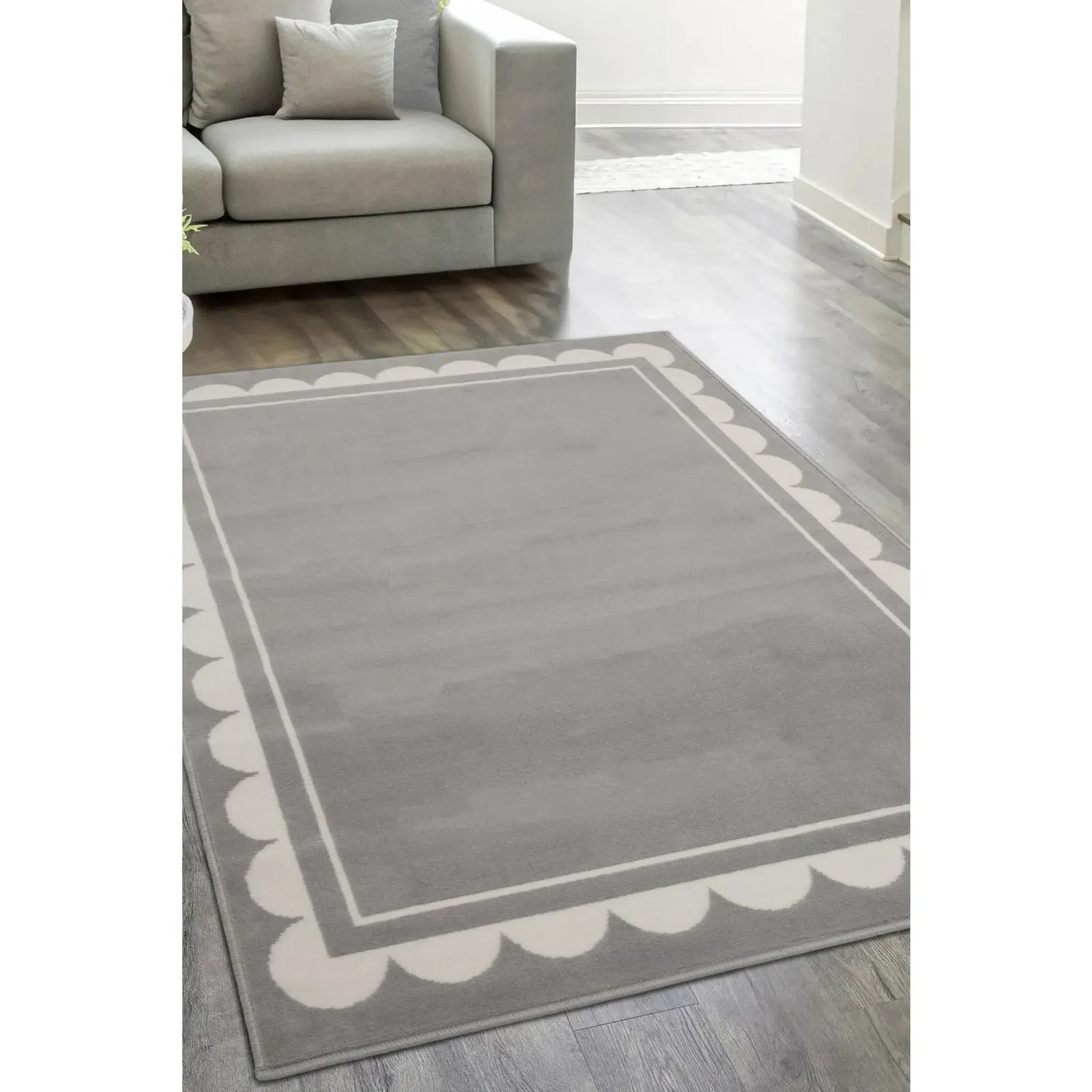 Scallop Rug - Grey, Polypropylene product