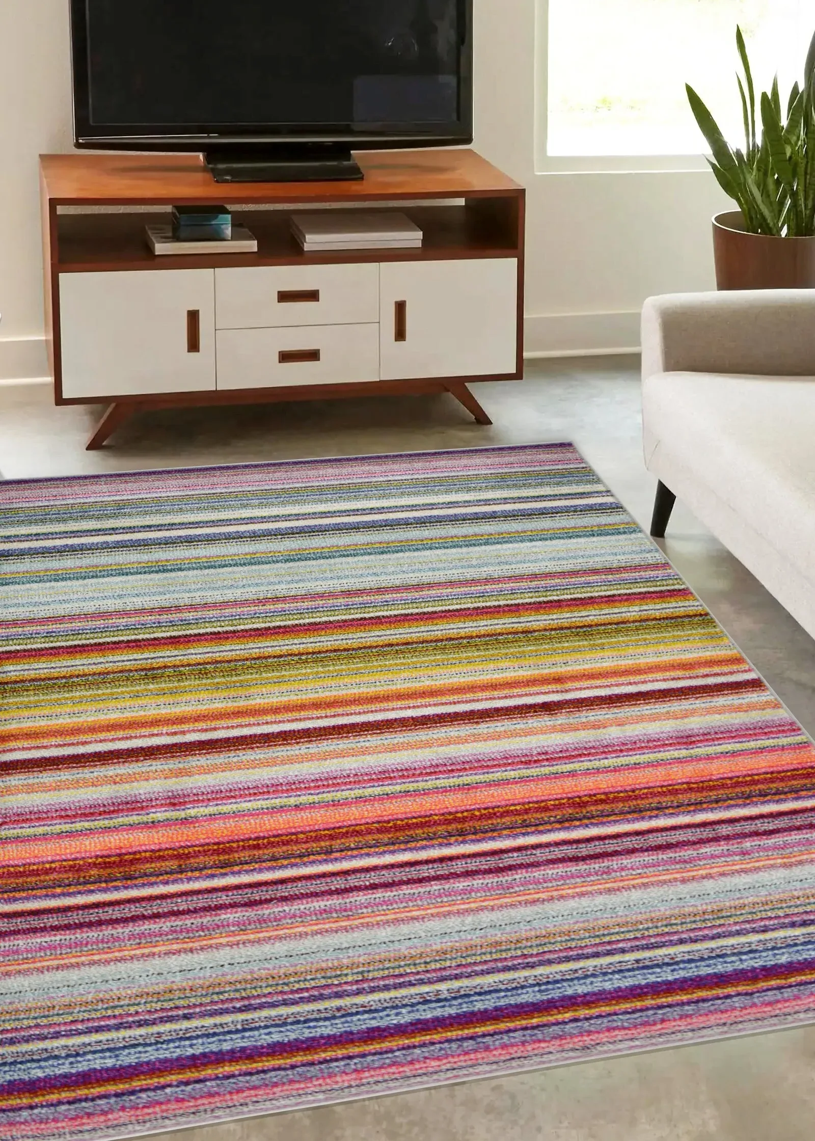 Villa Stripe Large Rug - Multi product