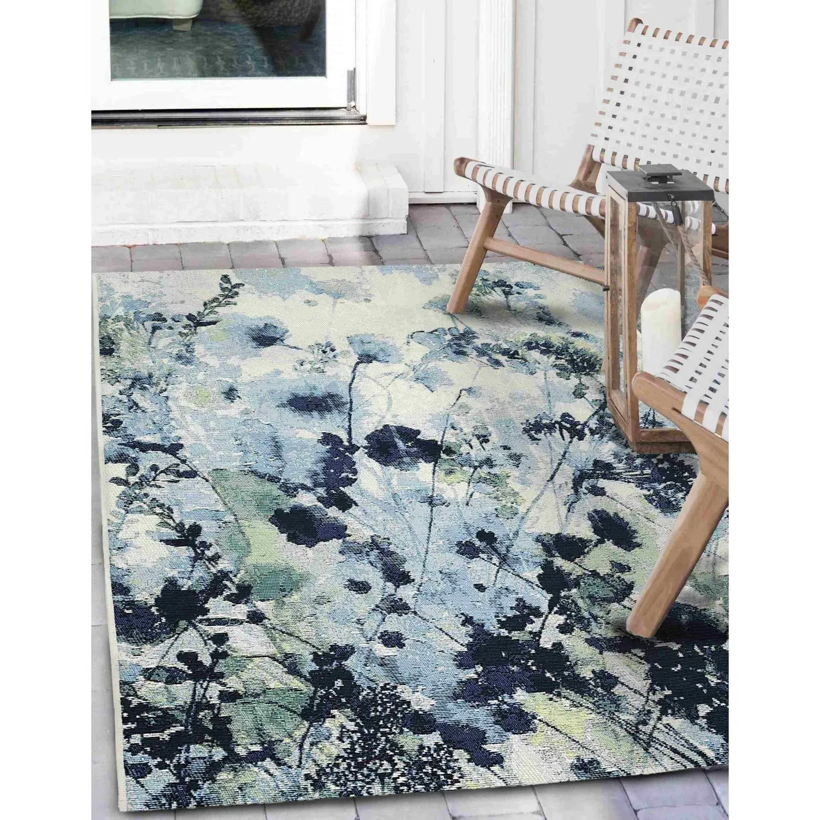 Watercolour Rug 120x170 - Blue, Polypropylene & Polyester product