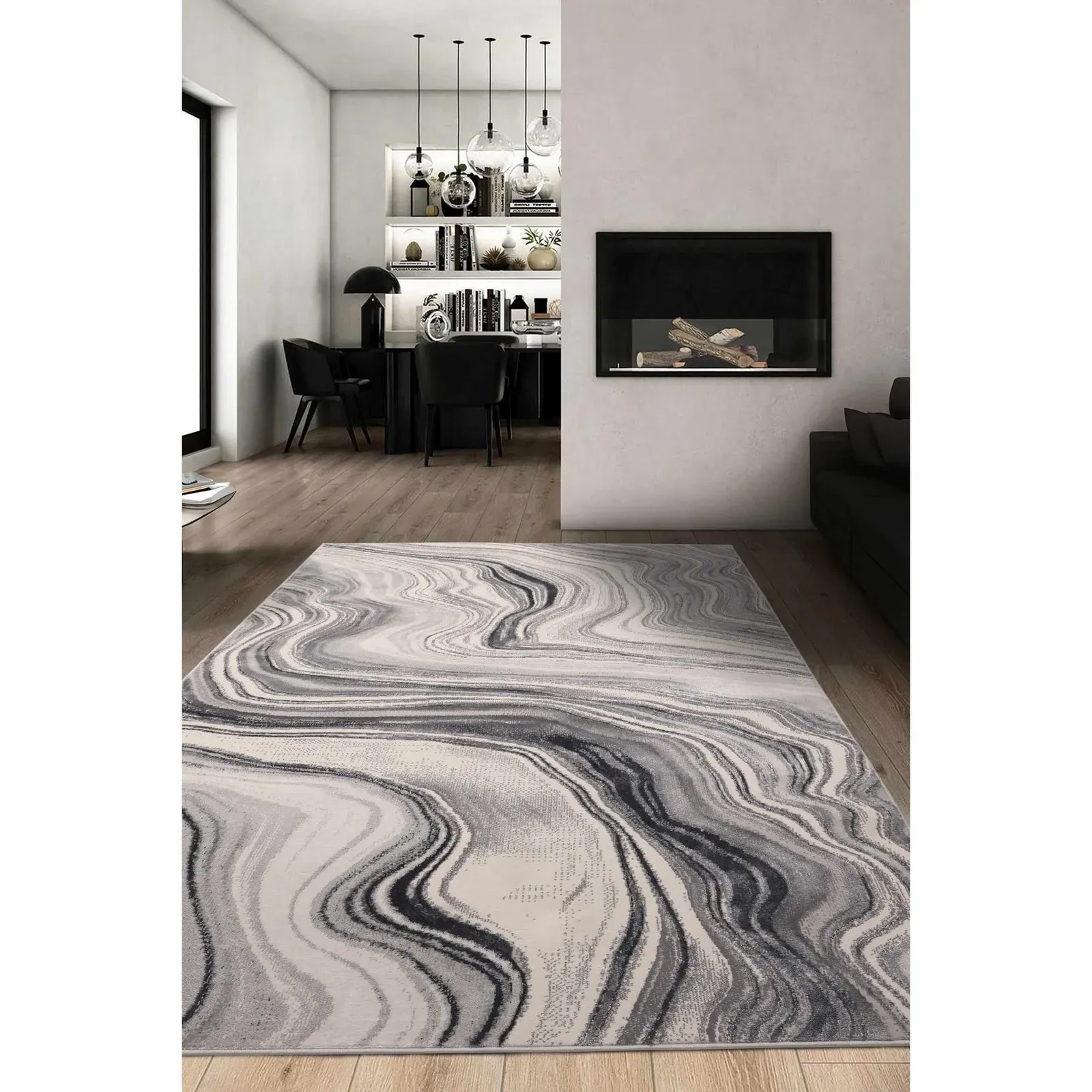 Watercolour Rug - Grey, Polyester product