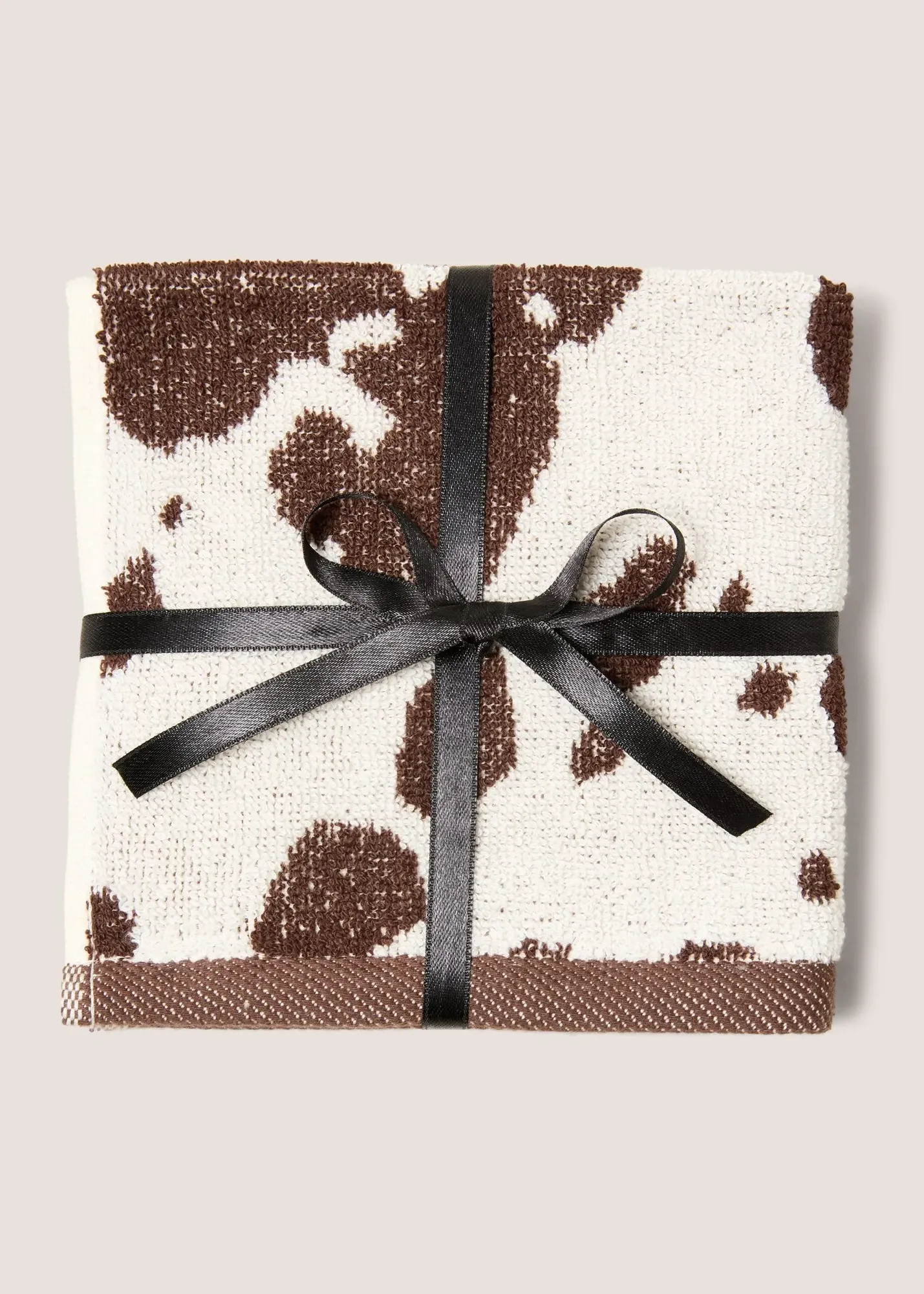 2-Pack Cow Print Face Cloths - Multi, Velour product