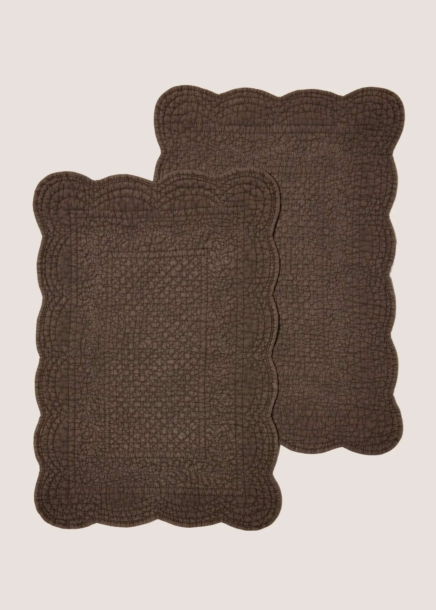 2-Pack Quilted Placemats - Brown product