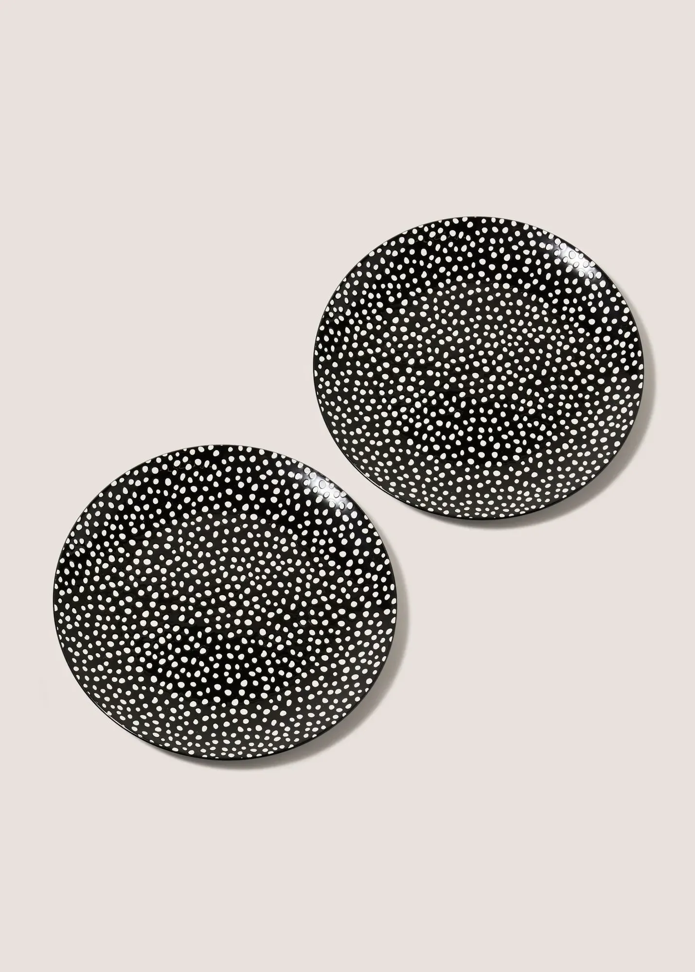 2-Pack Spotty Dinner Plates - Black product