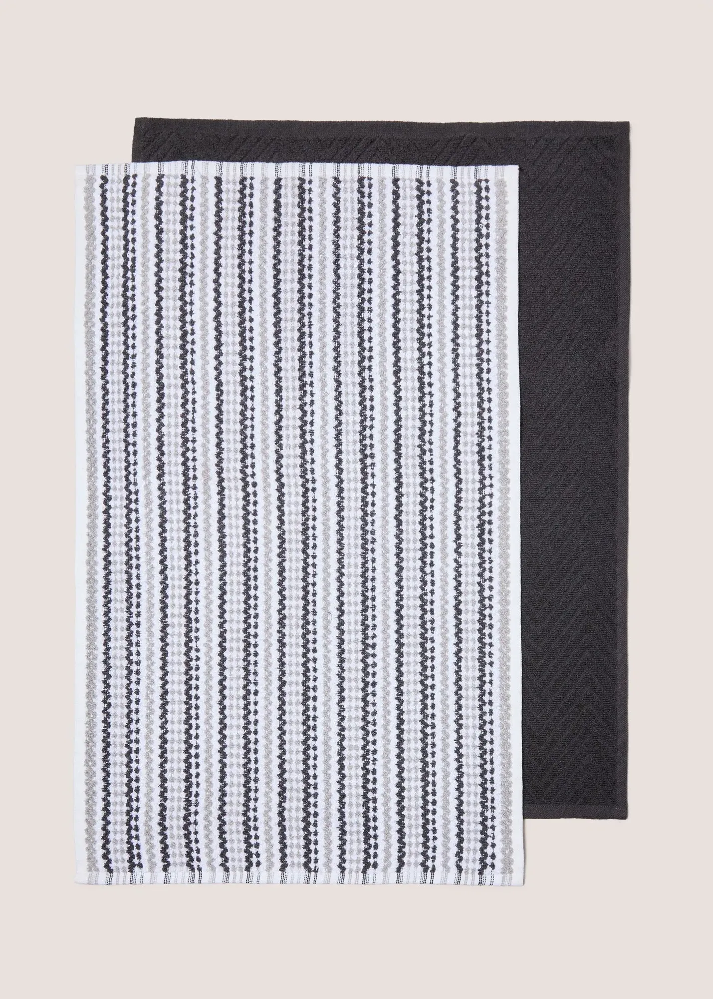 2-Pack Stripe Bobble Tea Towels - Black product