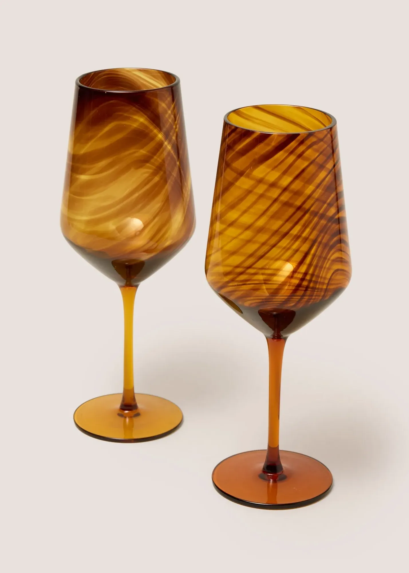 2-Pack Swirl Wine Glasses - Brown product