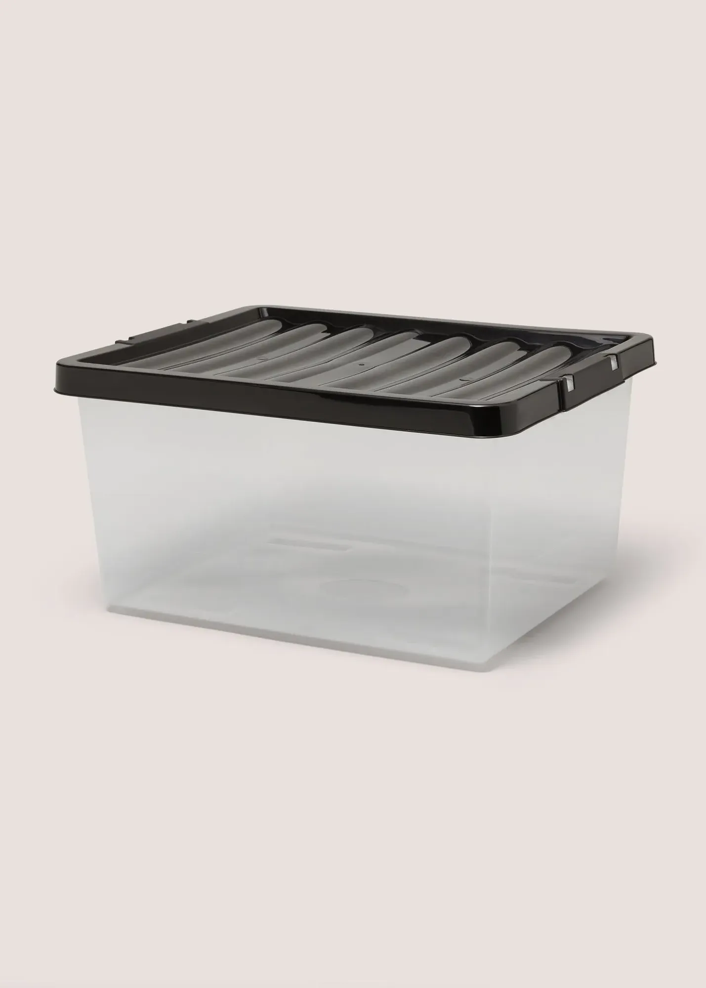 27L Storage Box - Black, Clear Plastic product