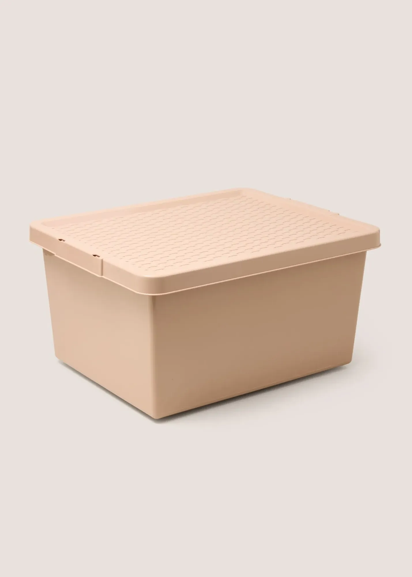 27L Storage Box with Lid - Beige, Plastic product