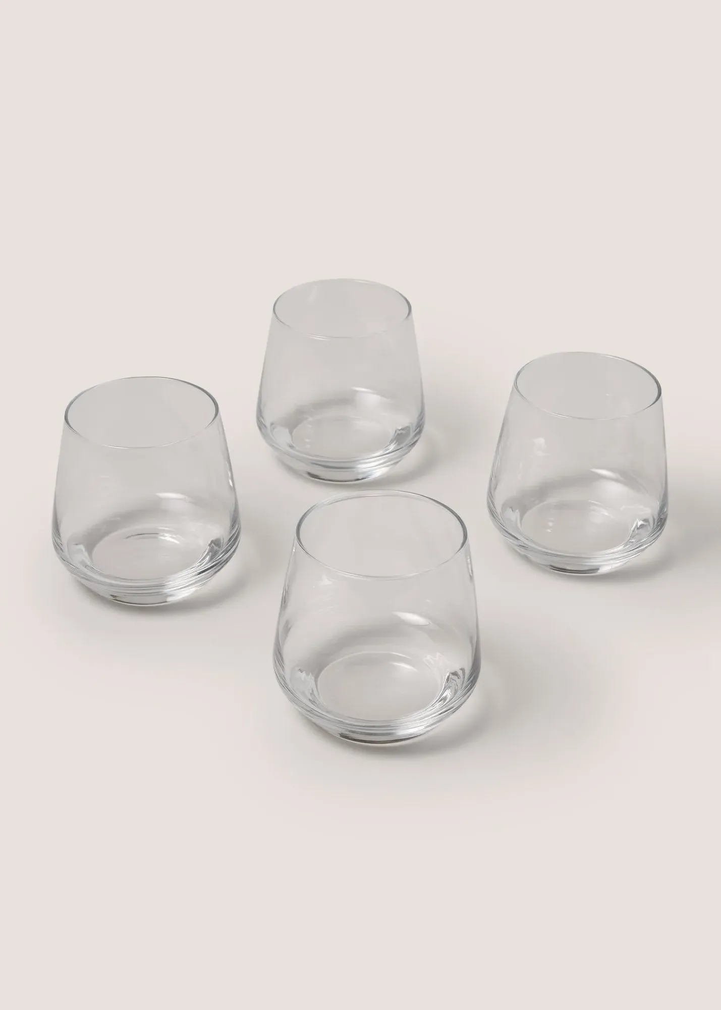 4 Pack Luna Glass Tumblers - Clear product