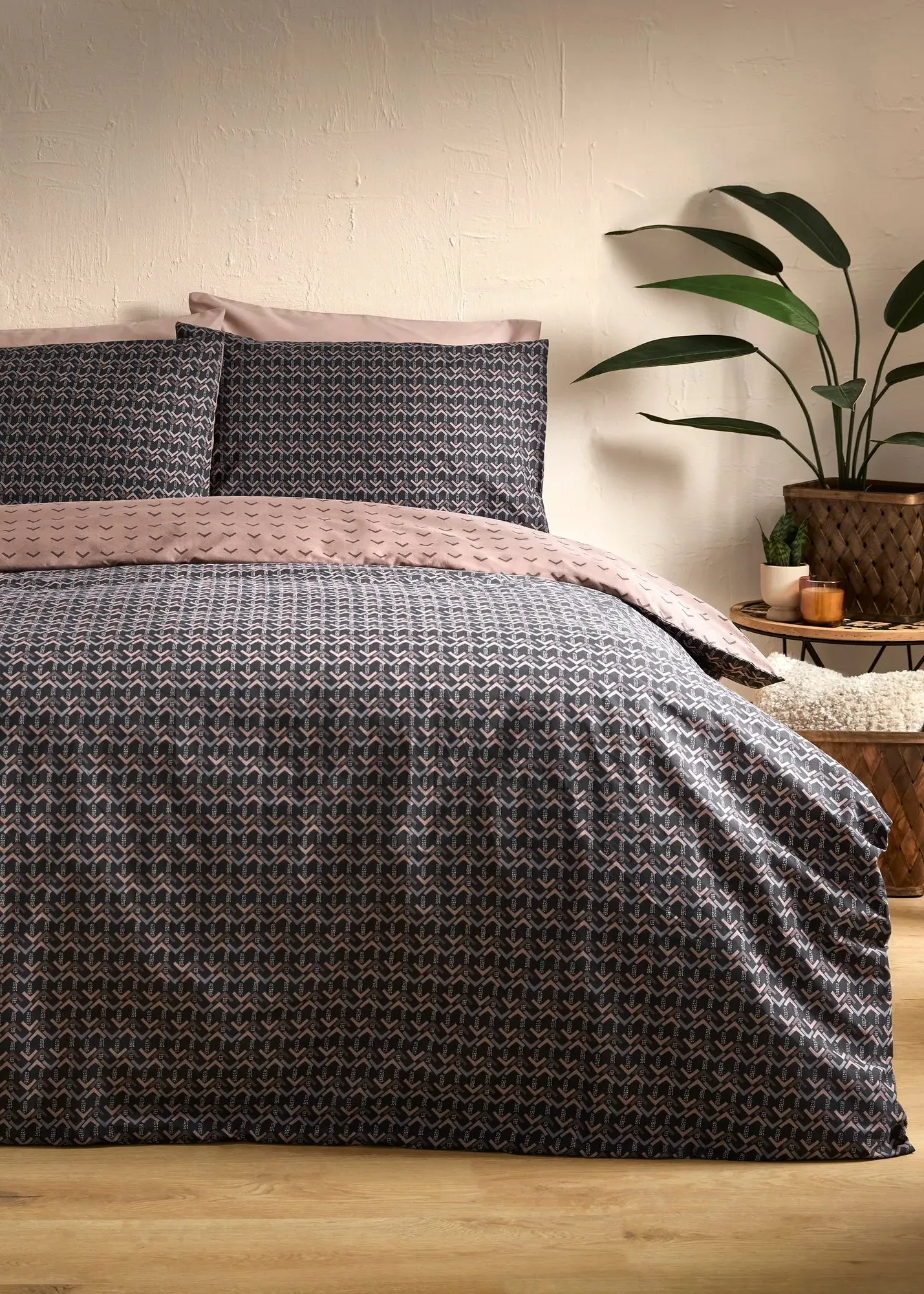 Arch Print Single Duvet Set - Brown product