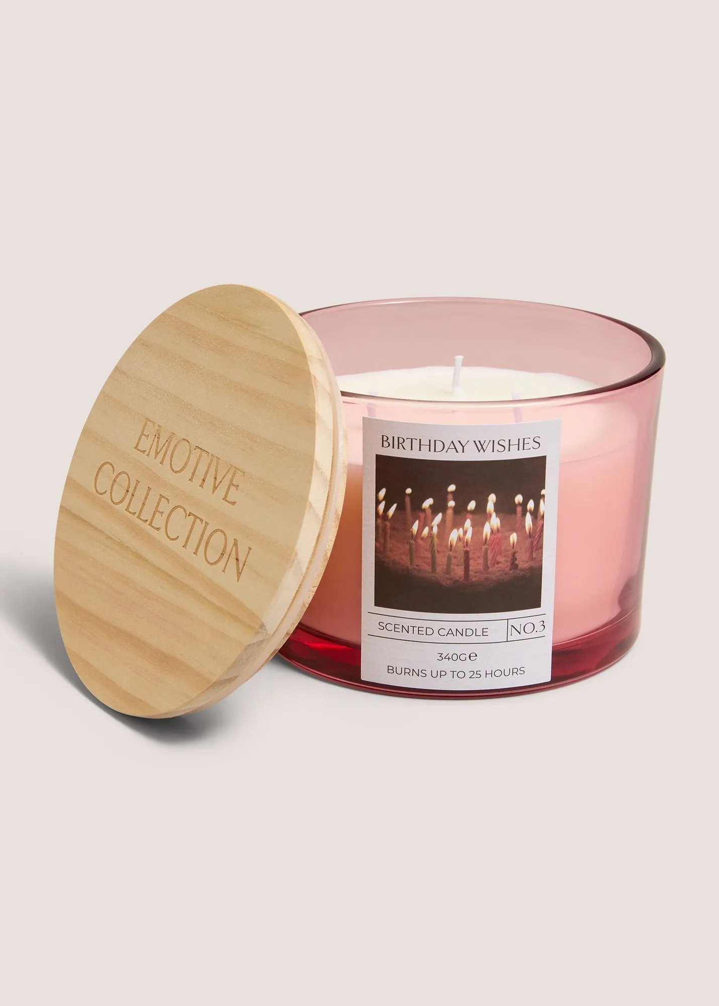 Birthday Wishes Candle - Red, Glass product