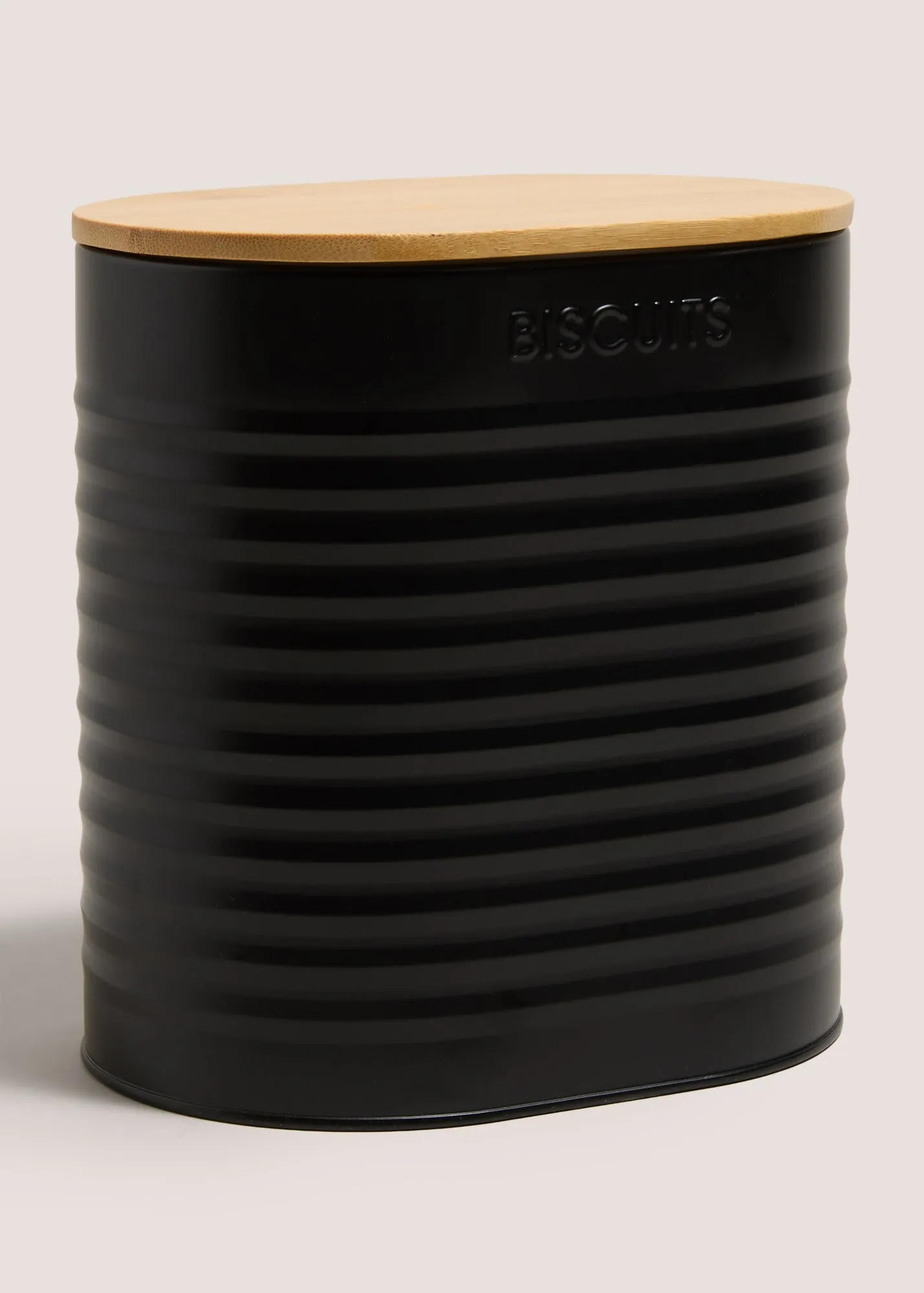 Biscuit Tin with Wooden Lid - Black product