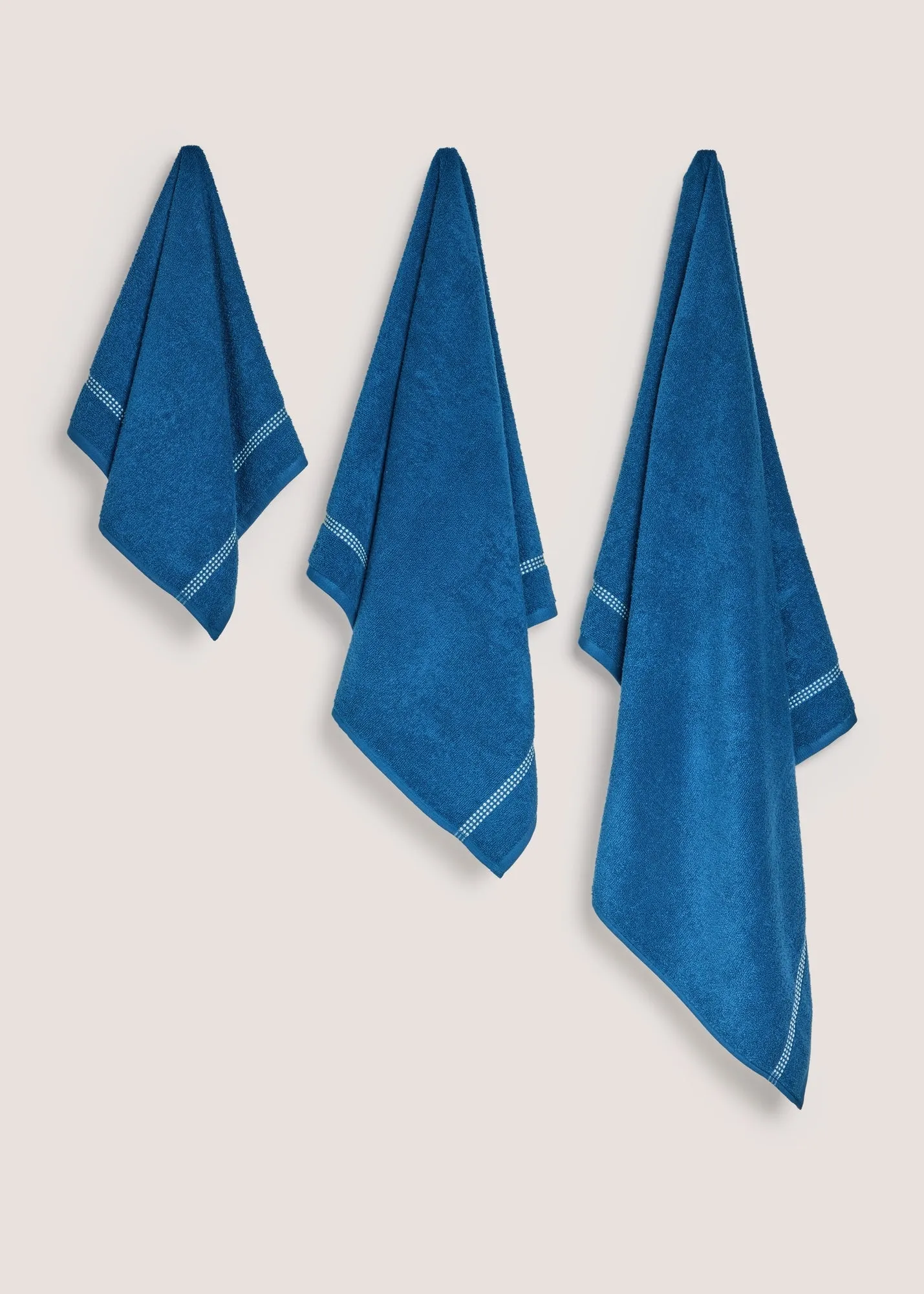 Border Stitch Hand Towel - Navy product
