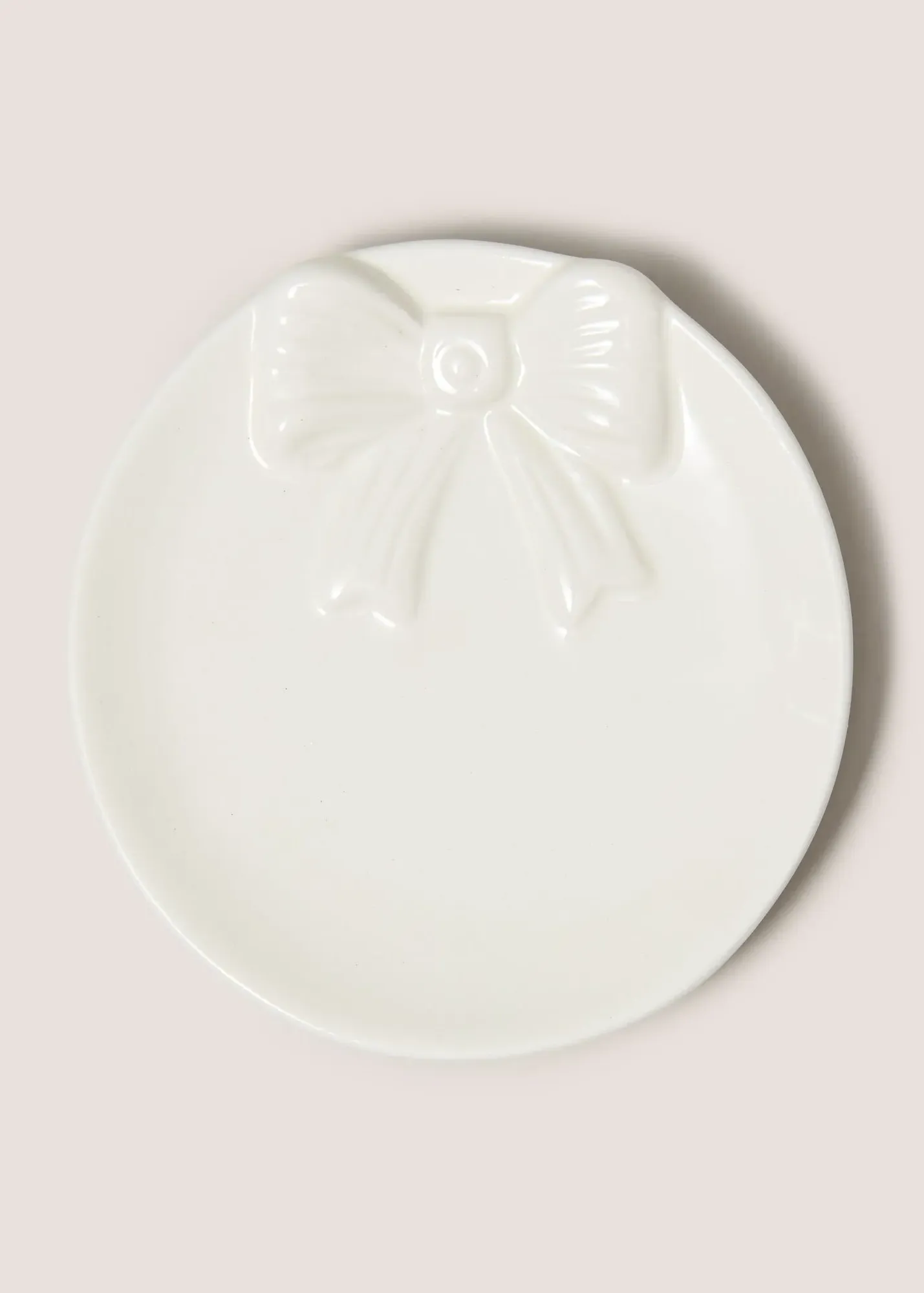 Bow Paint Your Own Trinket Dish - White product
