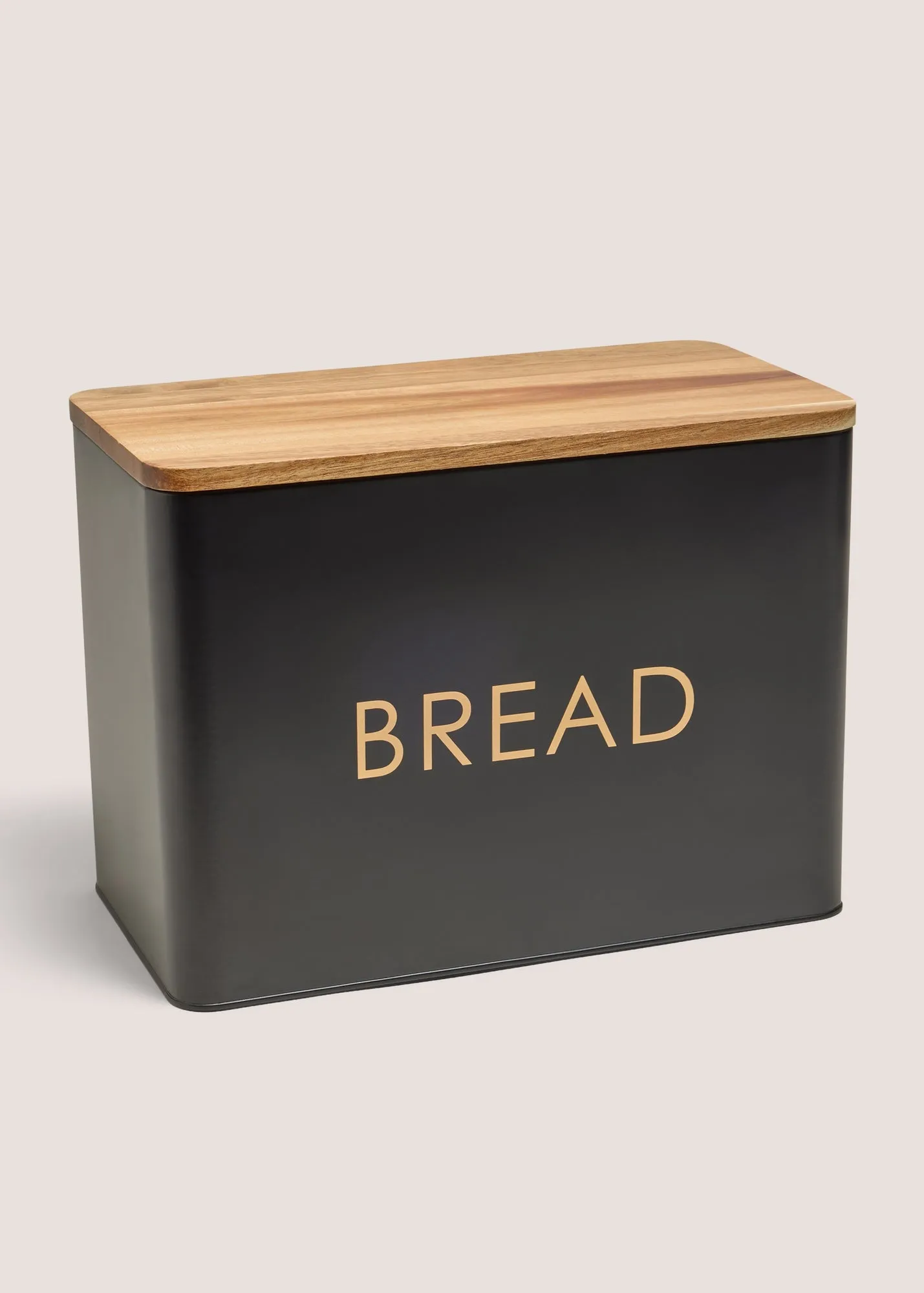 Bread Bin with Wooden Lid - Black product