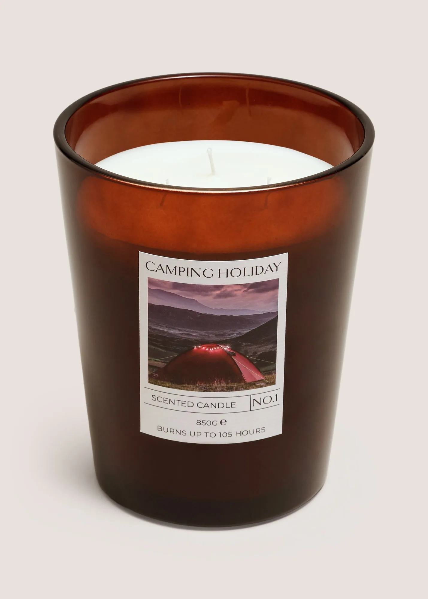 Camping Holiday Large 3-Wick Candle - Burgundy product