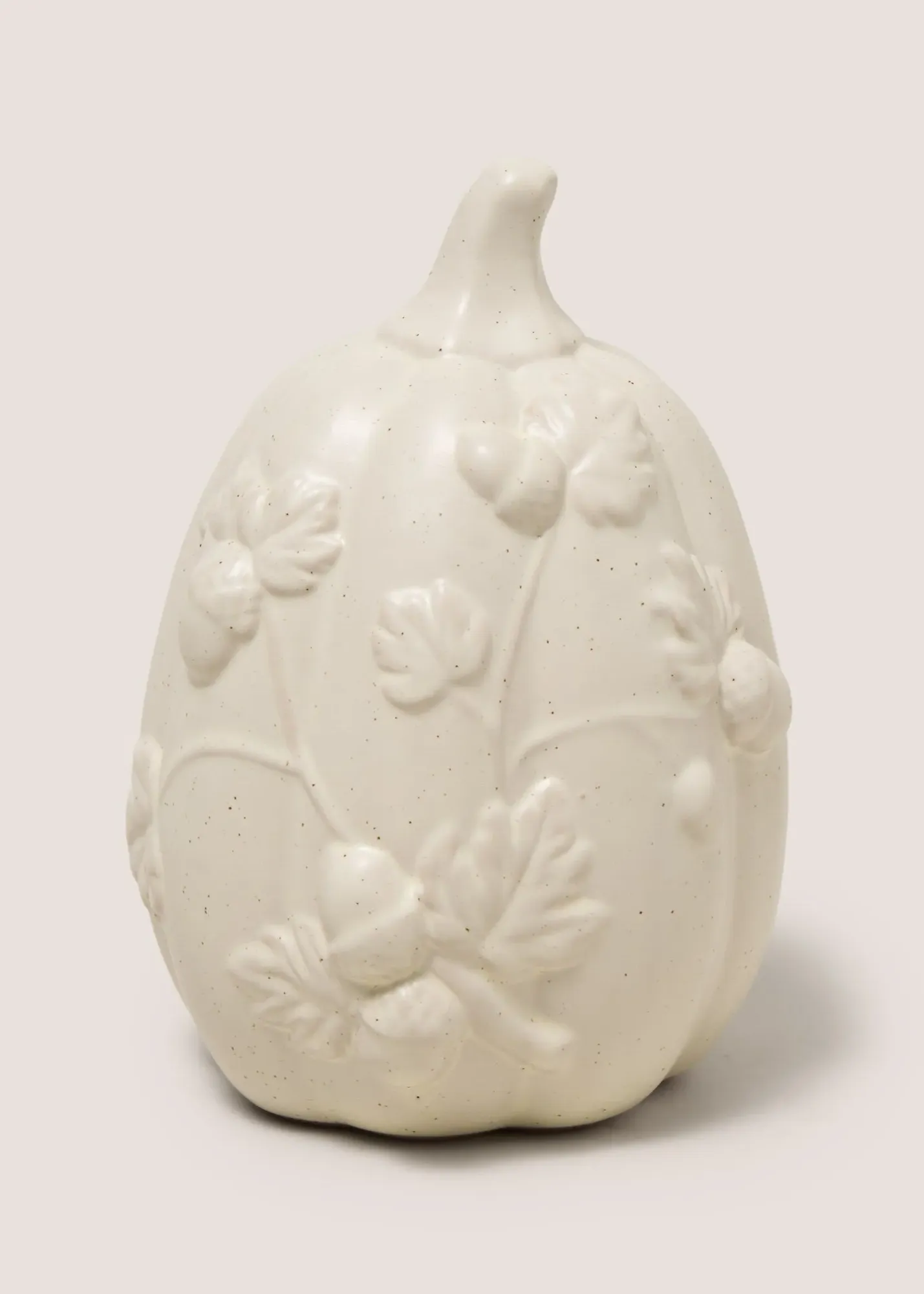 Ceramic Floral Pumpkin Ornament - Cream product