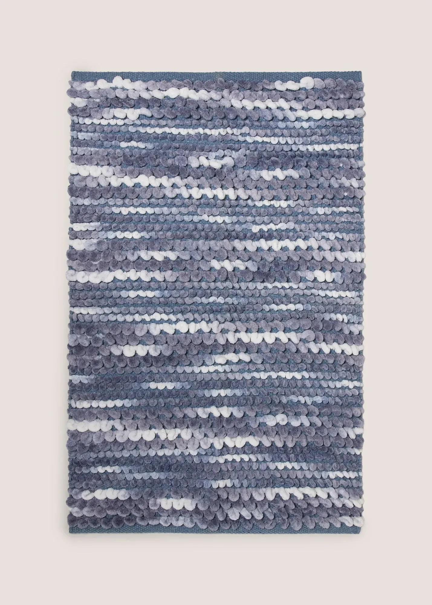 Chenille Bath Mat - Blue, Polyester Cotton Blend product