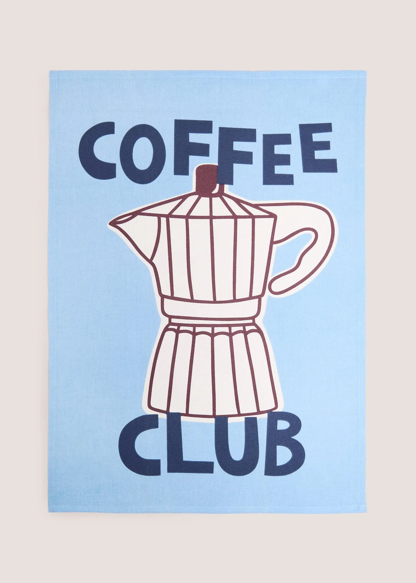 Coffee Club Tea Towel - Blue, Cotton Polyester Blend product