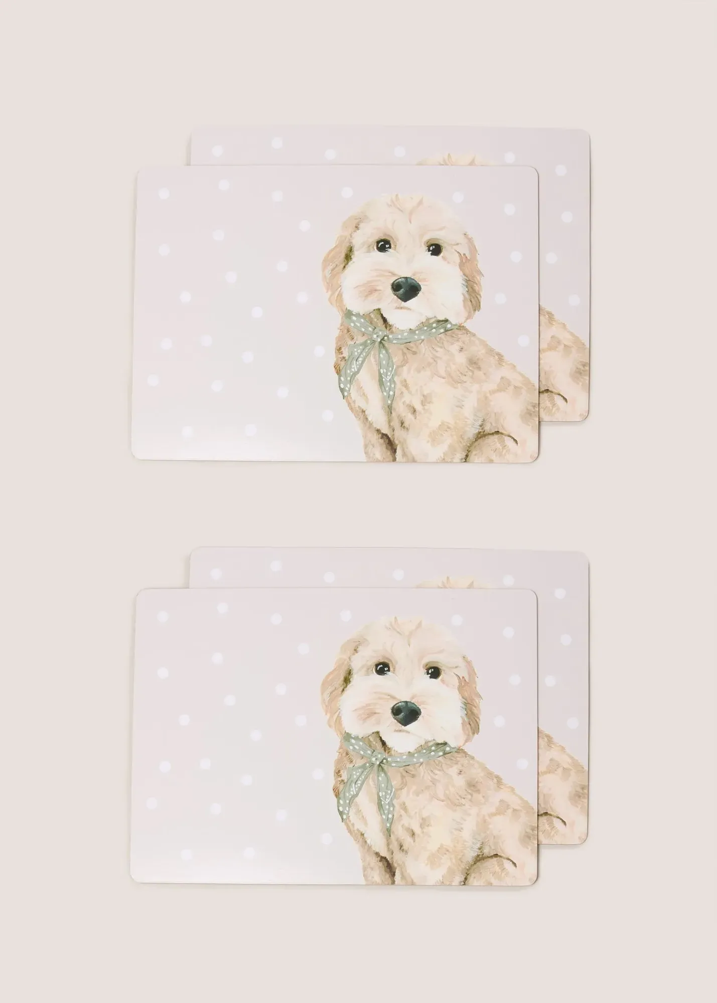 Connie Cockapoo 4 Pack Placemats - Grey product