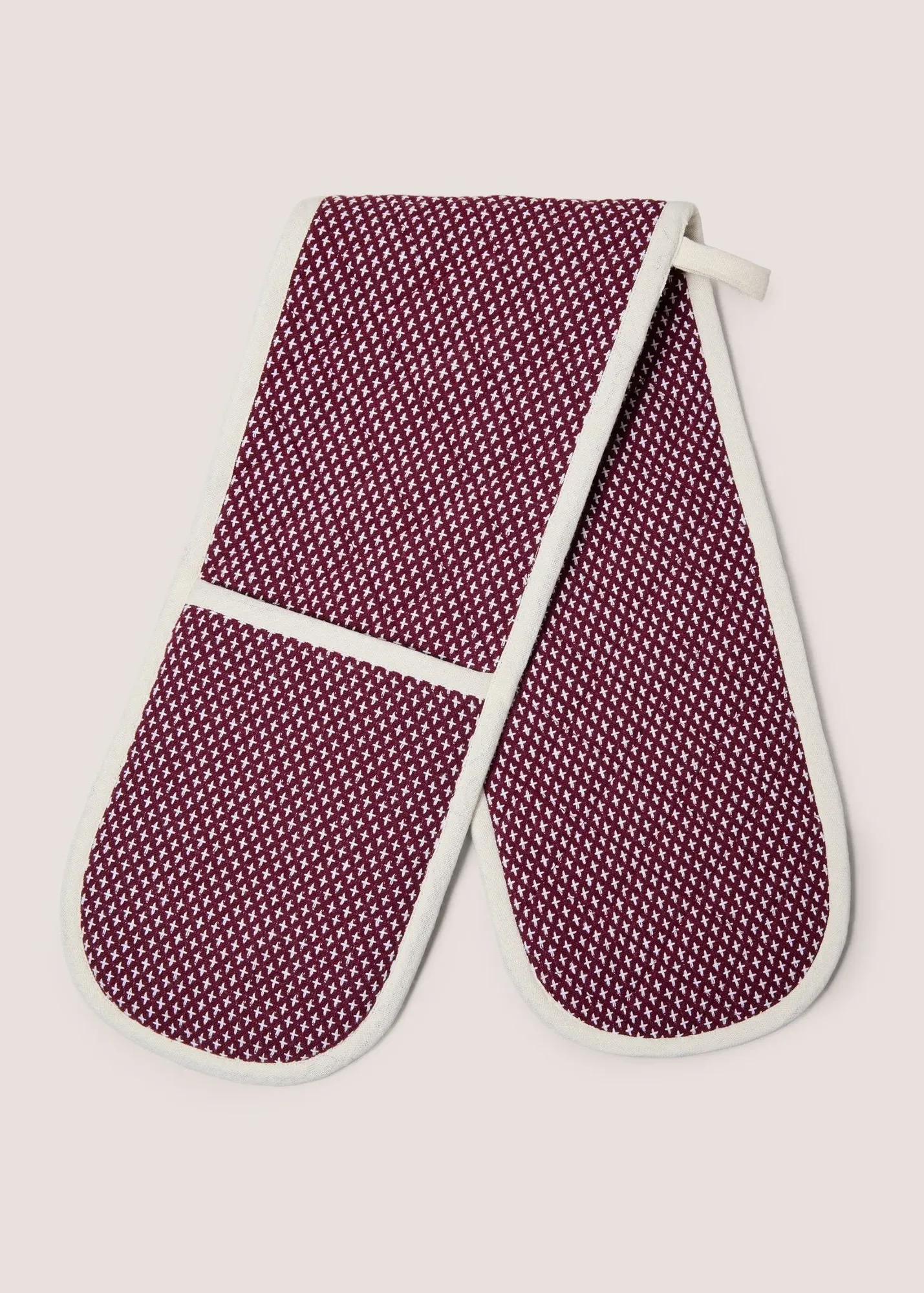 Contrast Stitch Oven Glove - Burgundy product