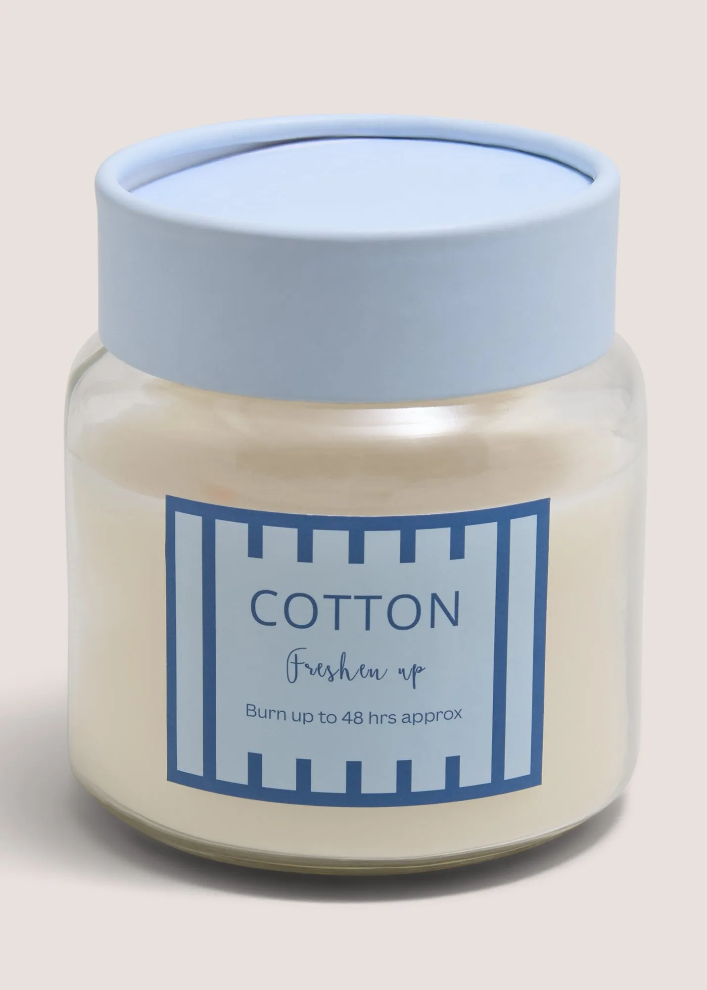 Cotton Stripe Candle Jar - Blue product