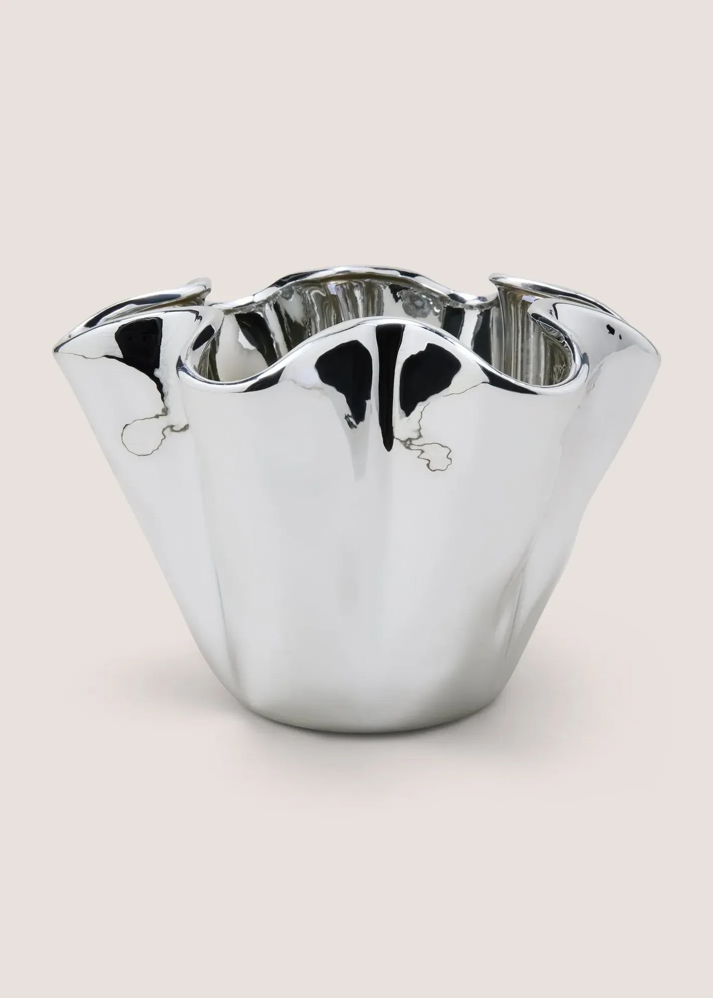 Crinkle Vase - Silver, Metal product