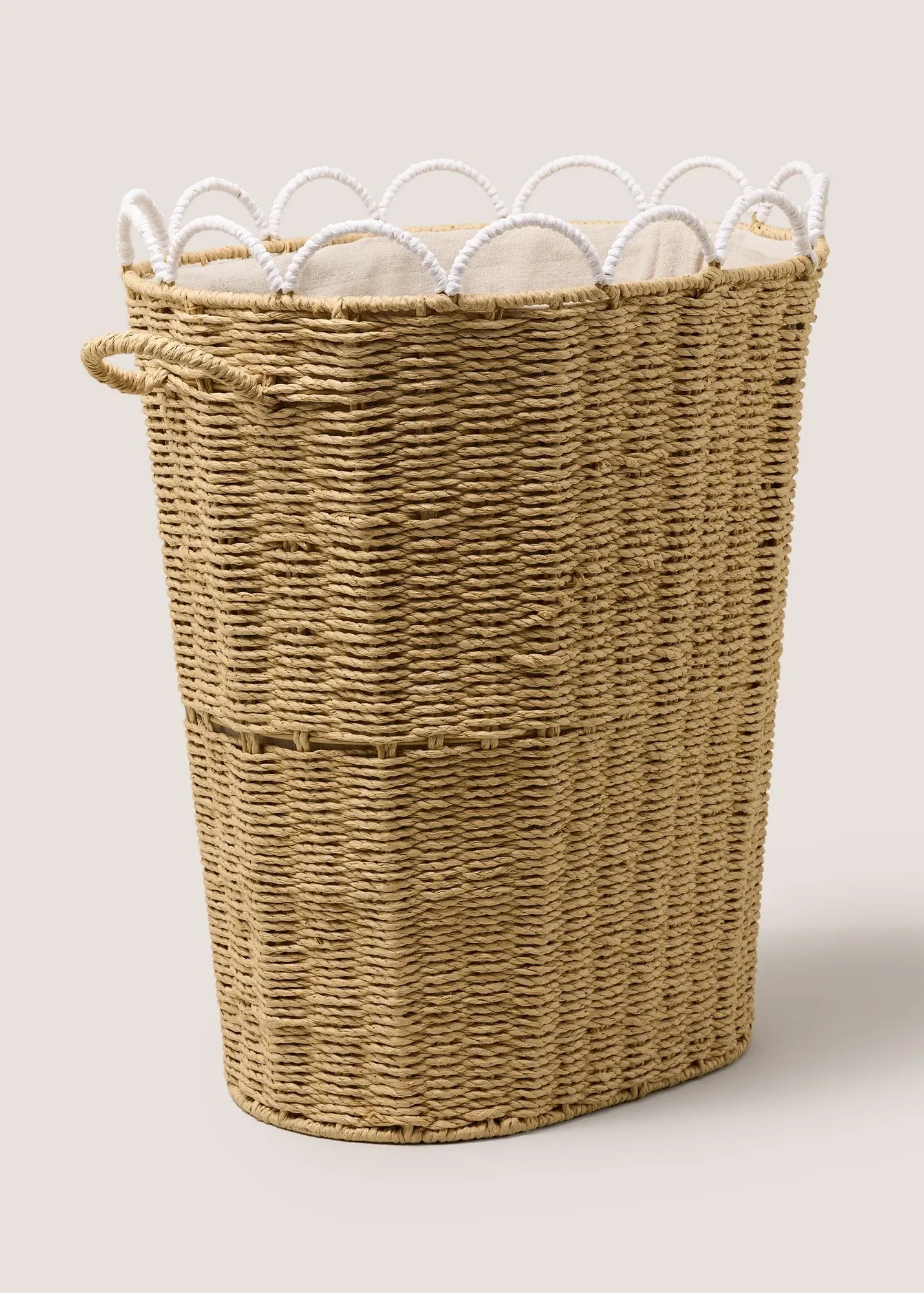 Cut Out Scallop Edge Laundry Basket - Neutral product