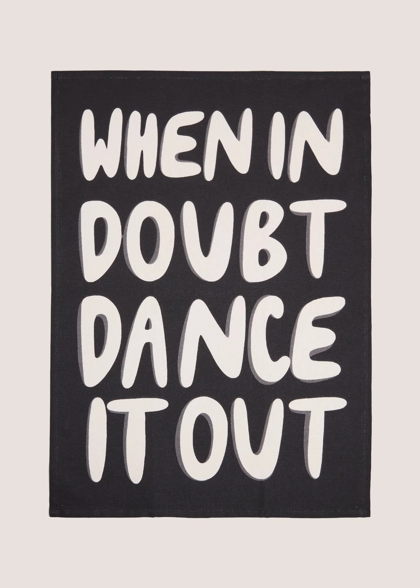 Dance It Out Tea Towel - Black product