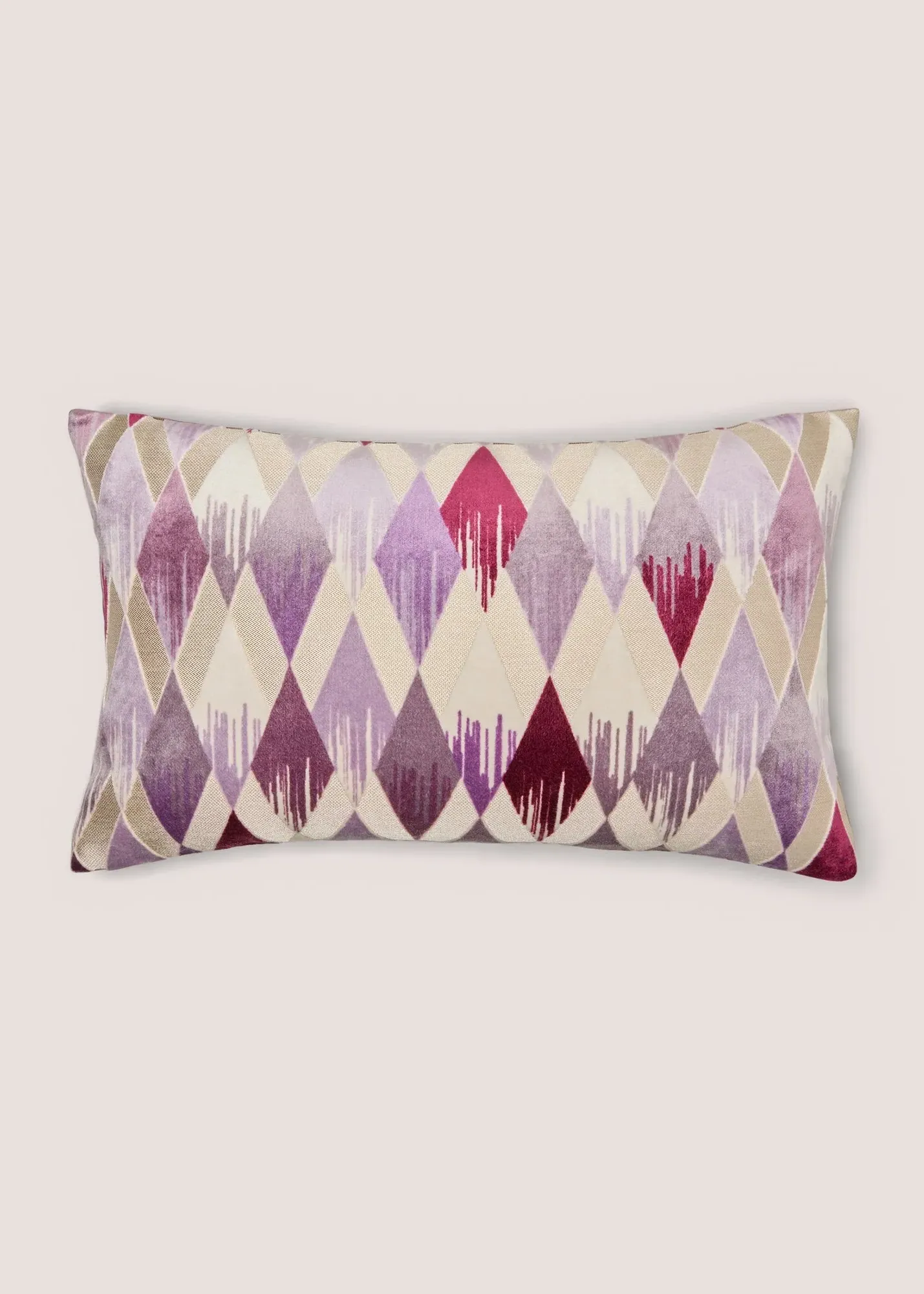 Diamond Cut Velvet Cushion - Pink product
