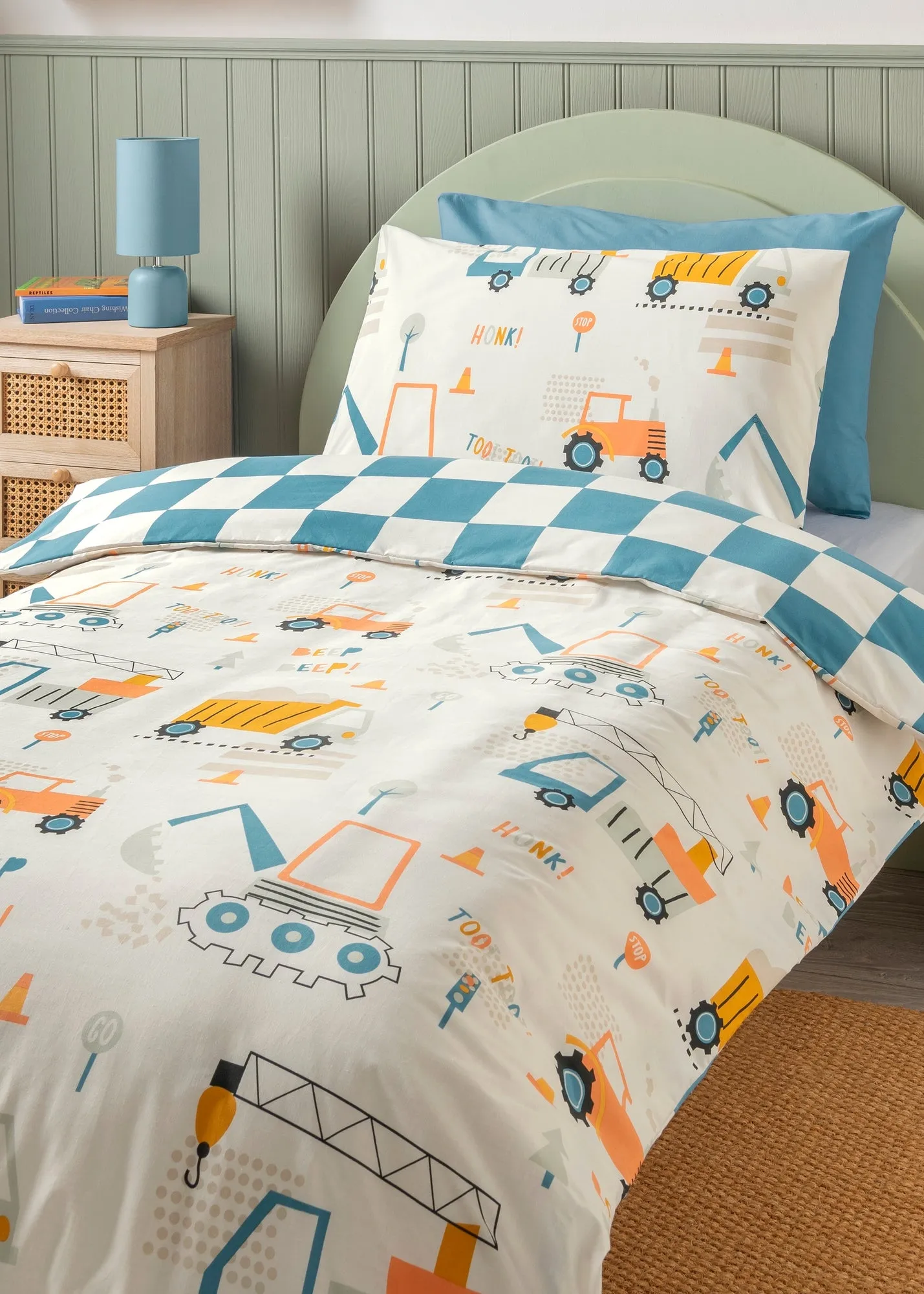 Diggers Single Duvet Set - Multi, Polyester Cotton product