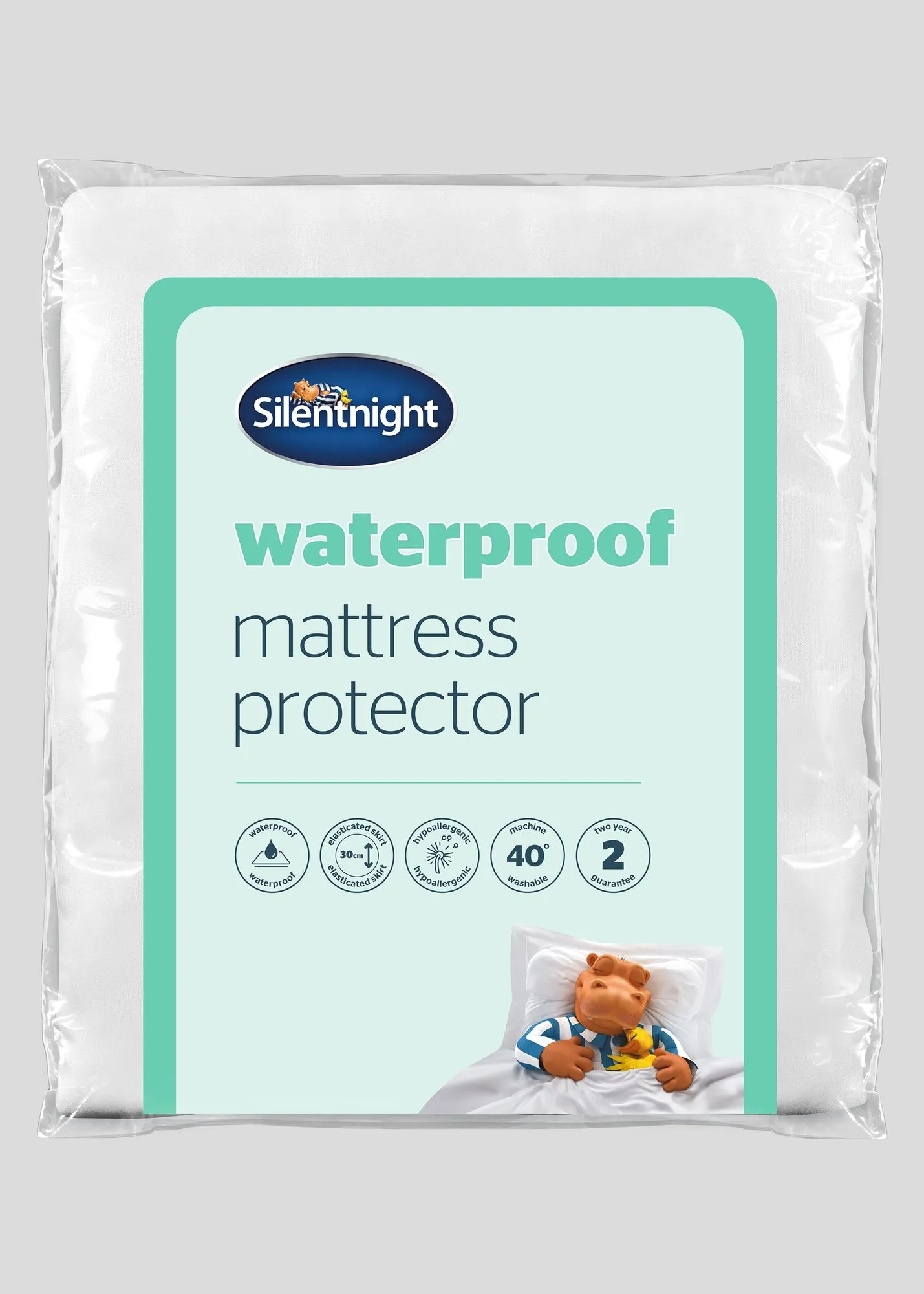 Double Waterproof Mattress Protector - White product