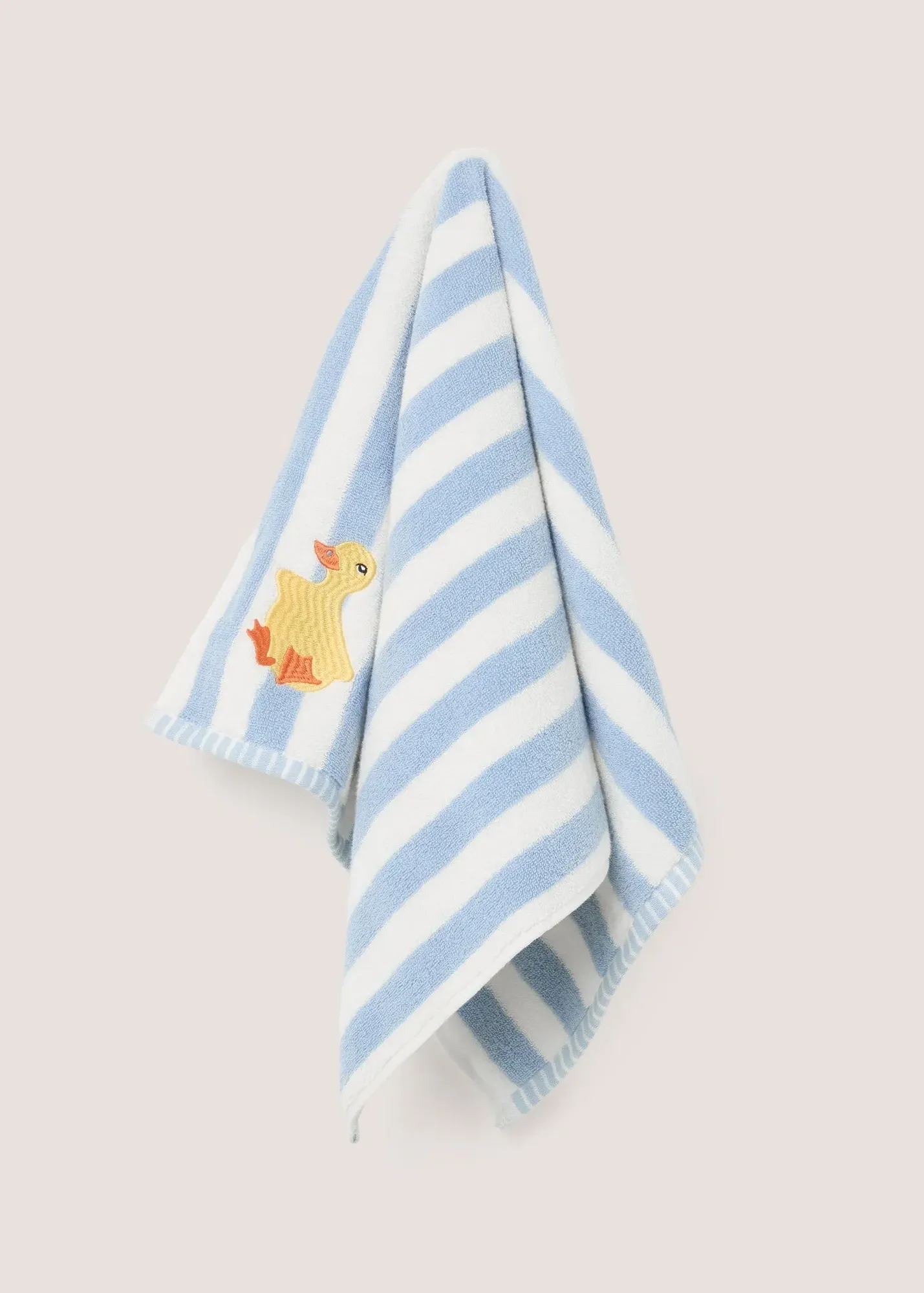 Duck Embroidered Jacquard Hand Towel - Blue, Cotton product