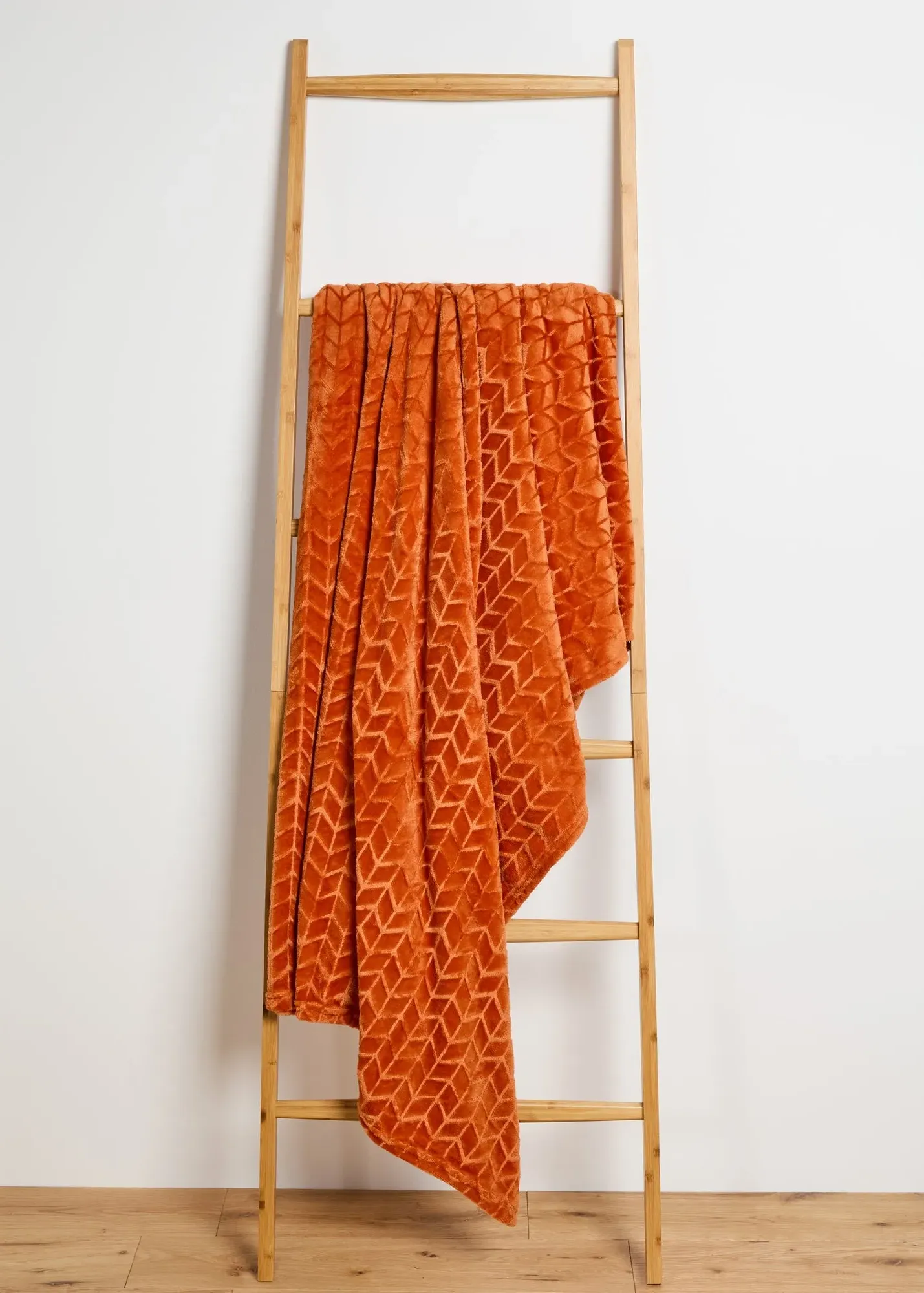 Embossed Fleece Throw - Orange product
