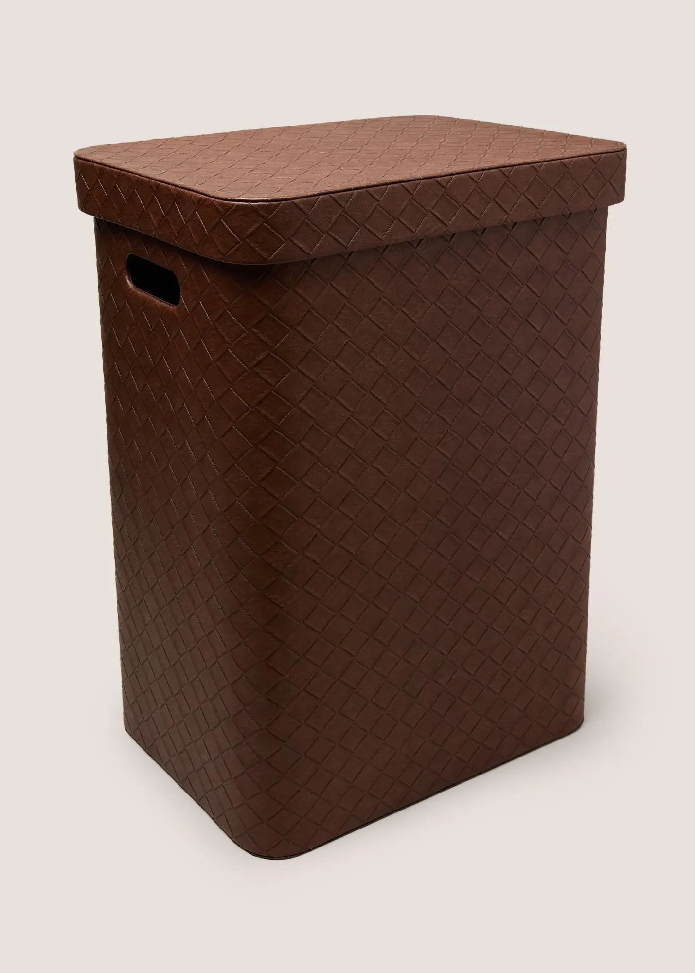 Faux Leather Laundry Basket - Brown product